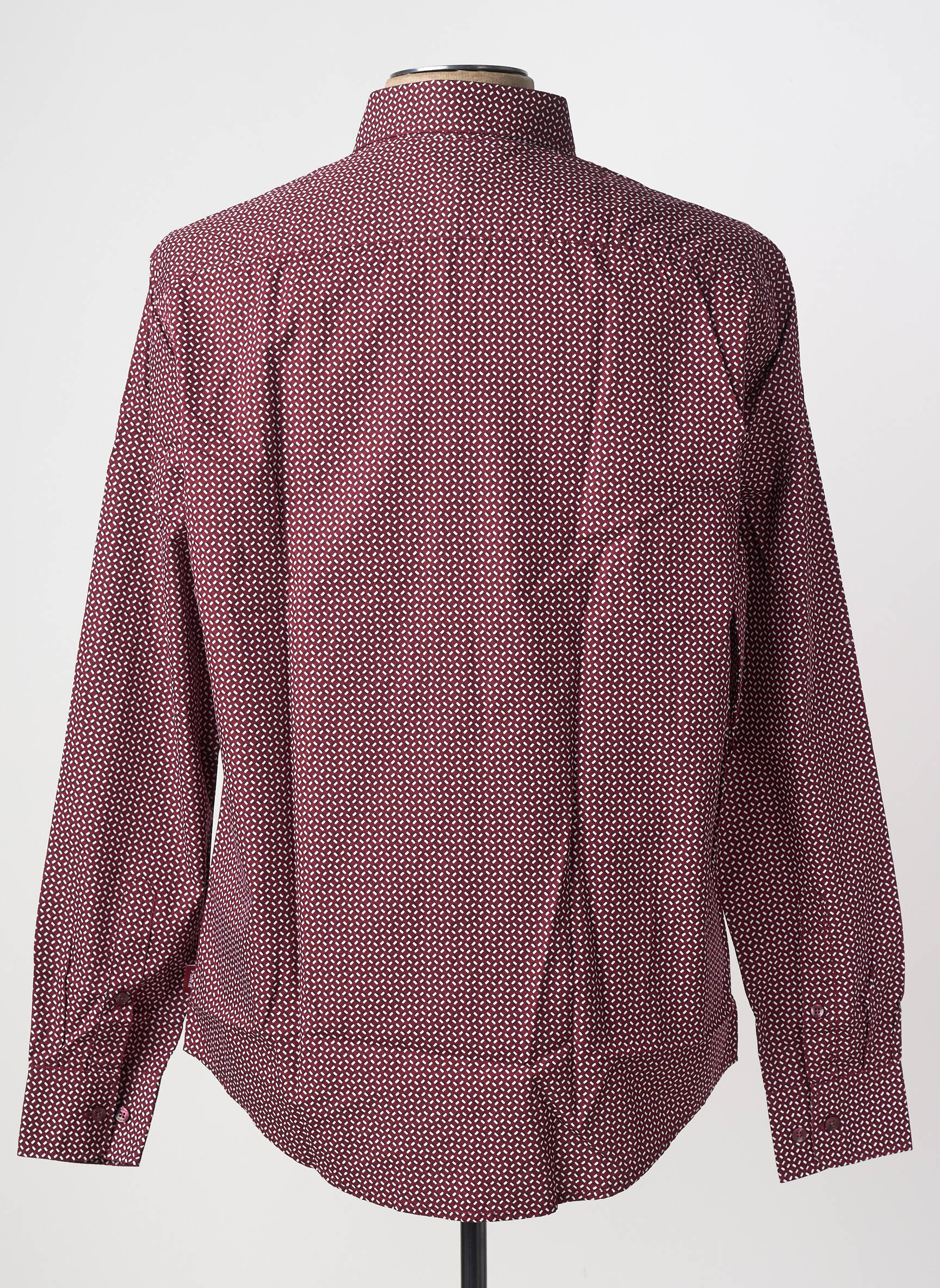 Chemise manches longues imprimé fantaisie rouge ARMANI homme