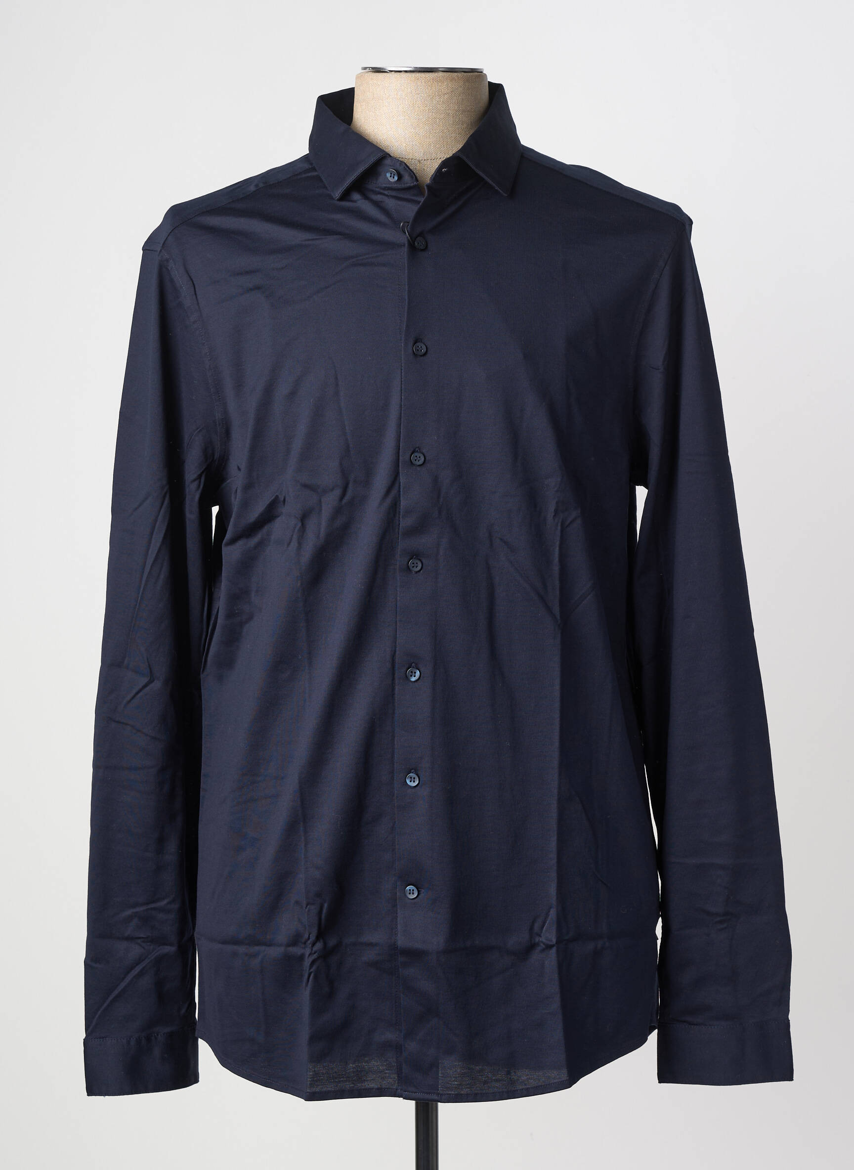 Chemise manches longues coupe cintrée bleu CALVIN KLEIN homme