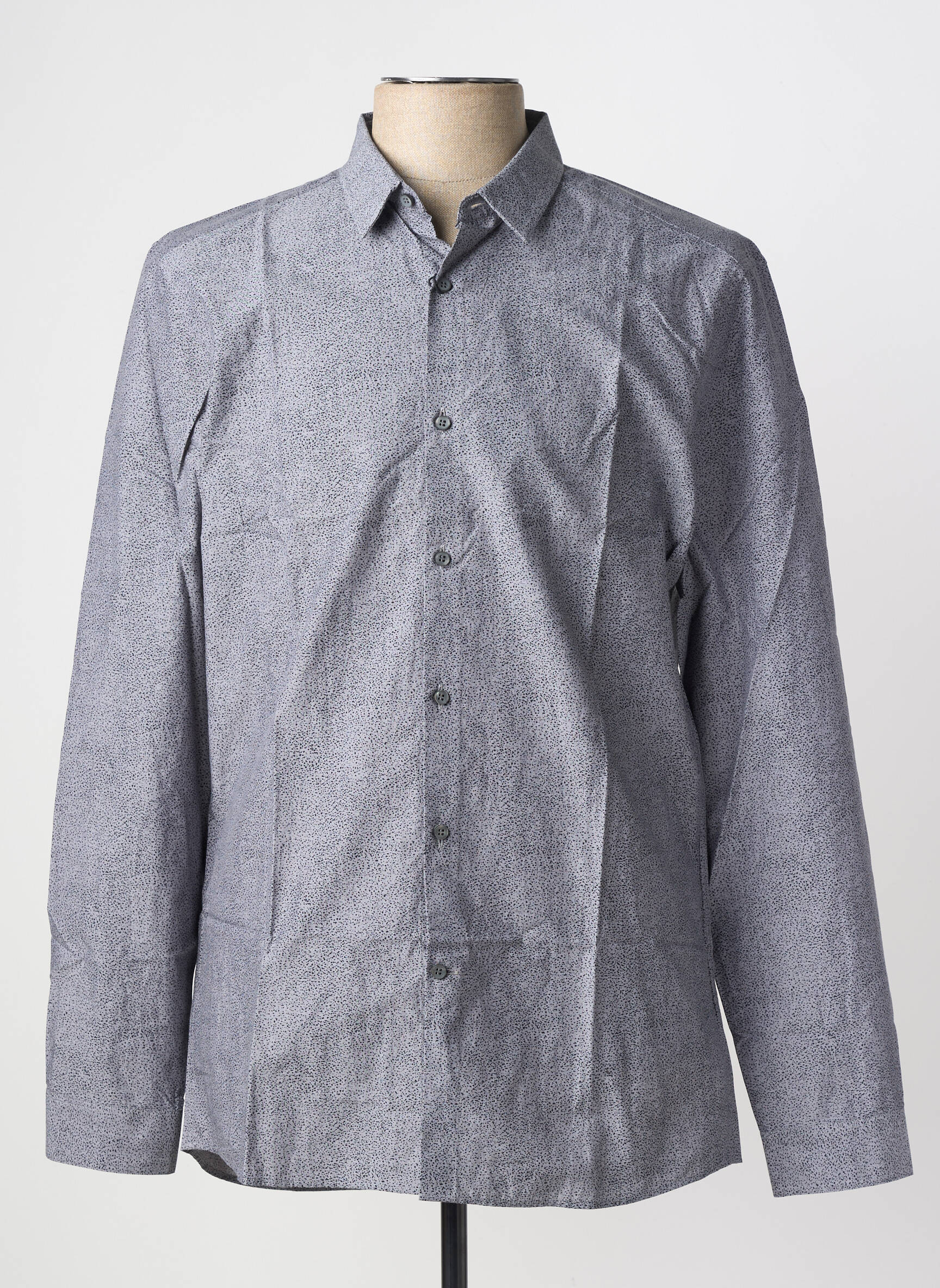 Chemise manches longues coupe cintrée bleu CALVIN KLEIN homme