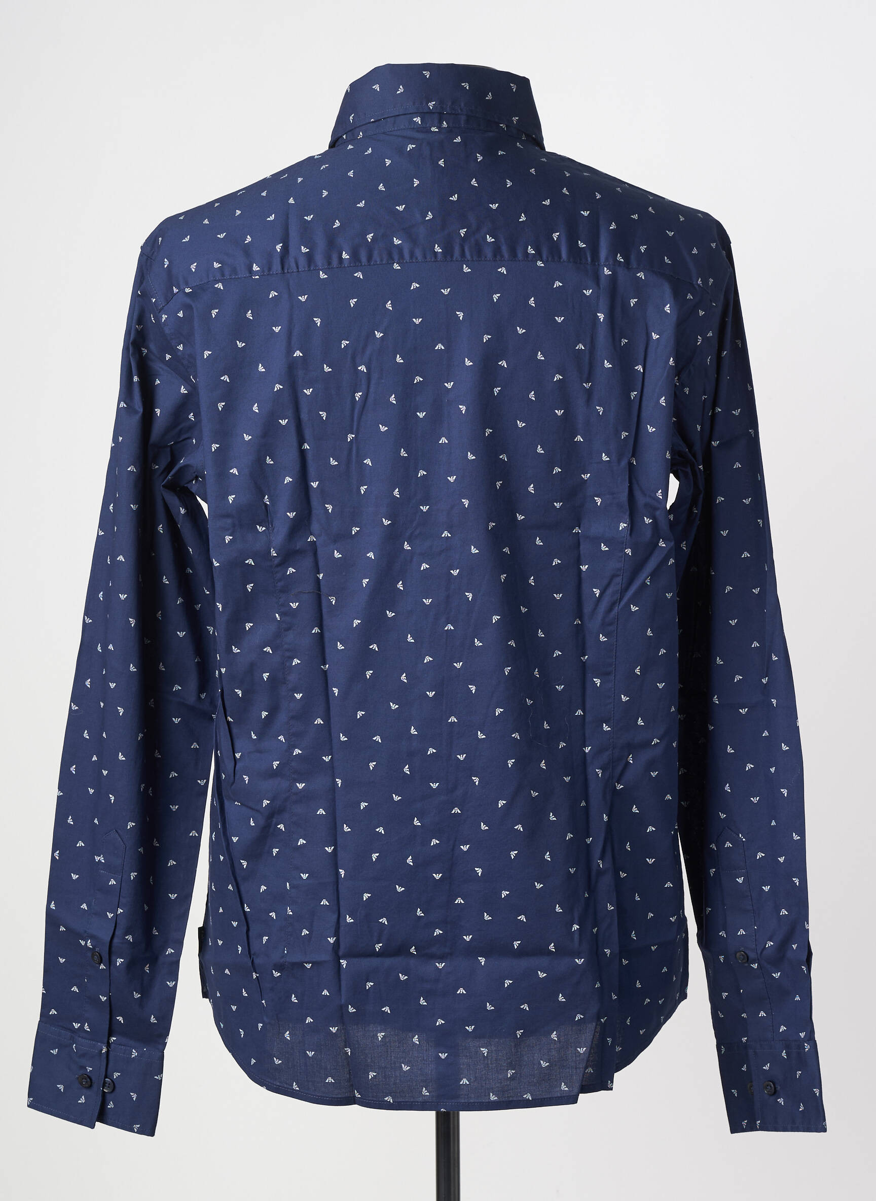 Chemise manches longues imprimé fantaisie bleu ARMANI homme