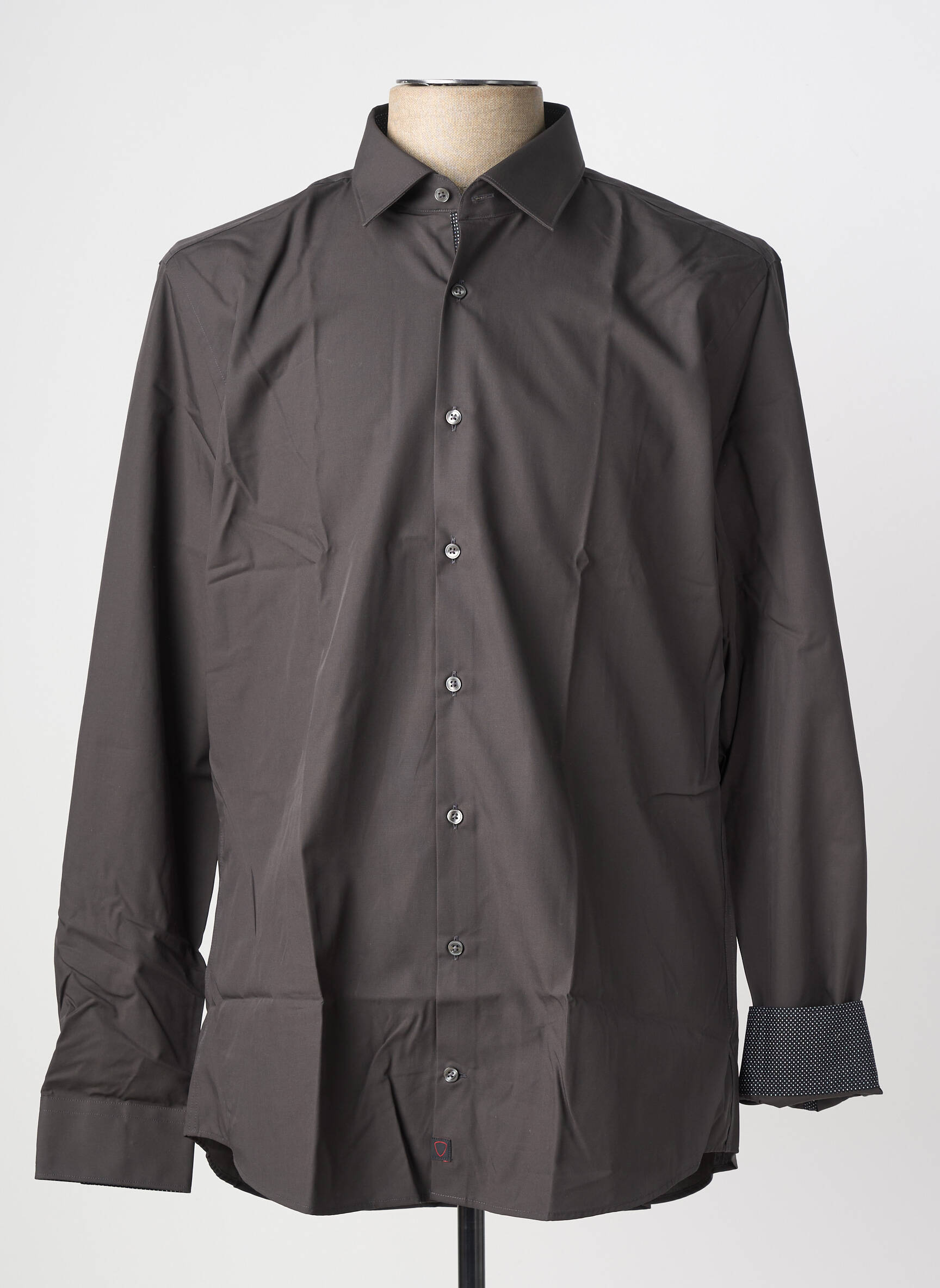Chemise manches longues coupe cintrée marron STRELLSON homme