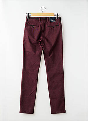 Pantalon chino tissage chiné taille basse rouge TOMMY HILFIGER homme
