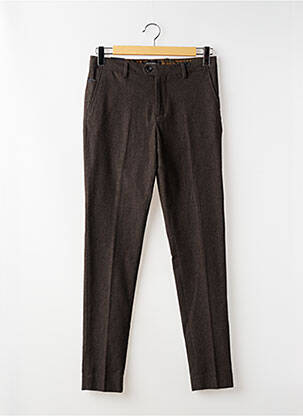 Pantalon slim tissage chiné taille basse marron SCOTCH & SODA homme