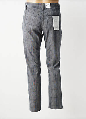 Pantalon chino imprimé imprimé prince de galle taille normale gris SELECTED homme