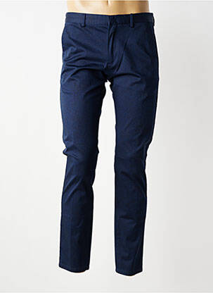 Pantalon chino fermeture zippée sous rabat avec crochet taille normale bleu CALVIN KLEIN homme