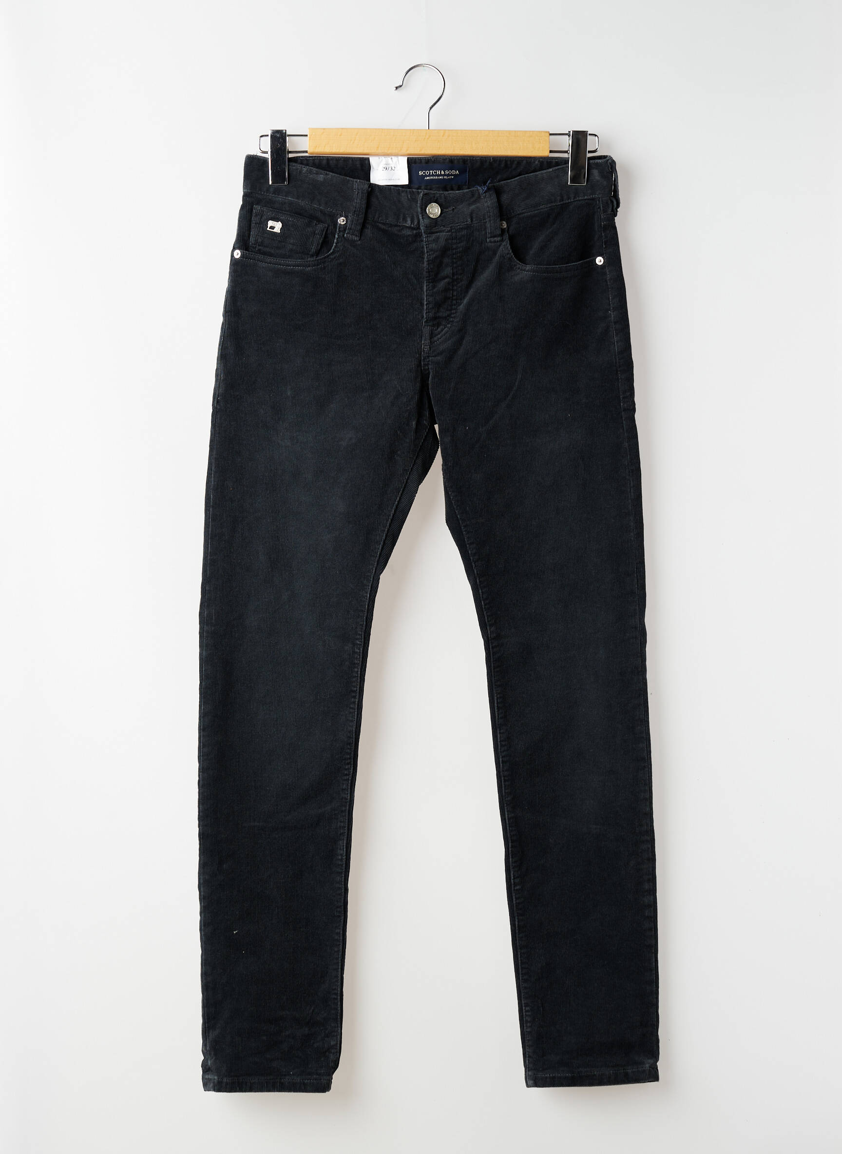 Pantalon slim tissage velours taille normale vert SCOTCH & SODA homme