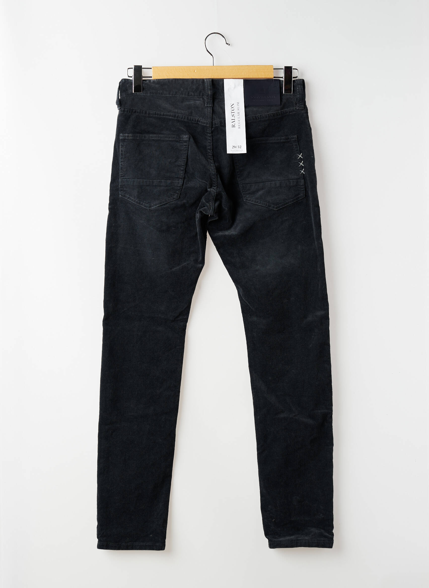 Pantalon slim tissage velours taille normale vert SCOTCH & SODA homme