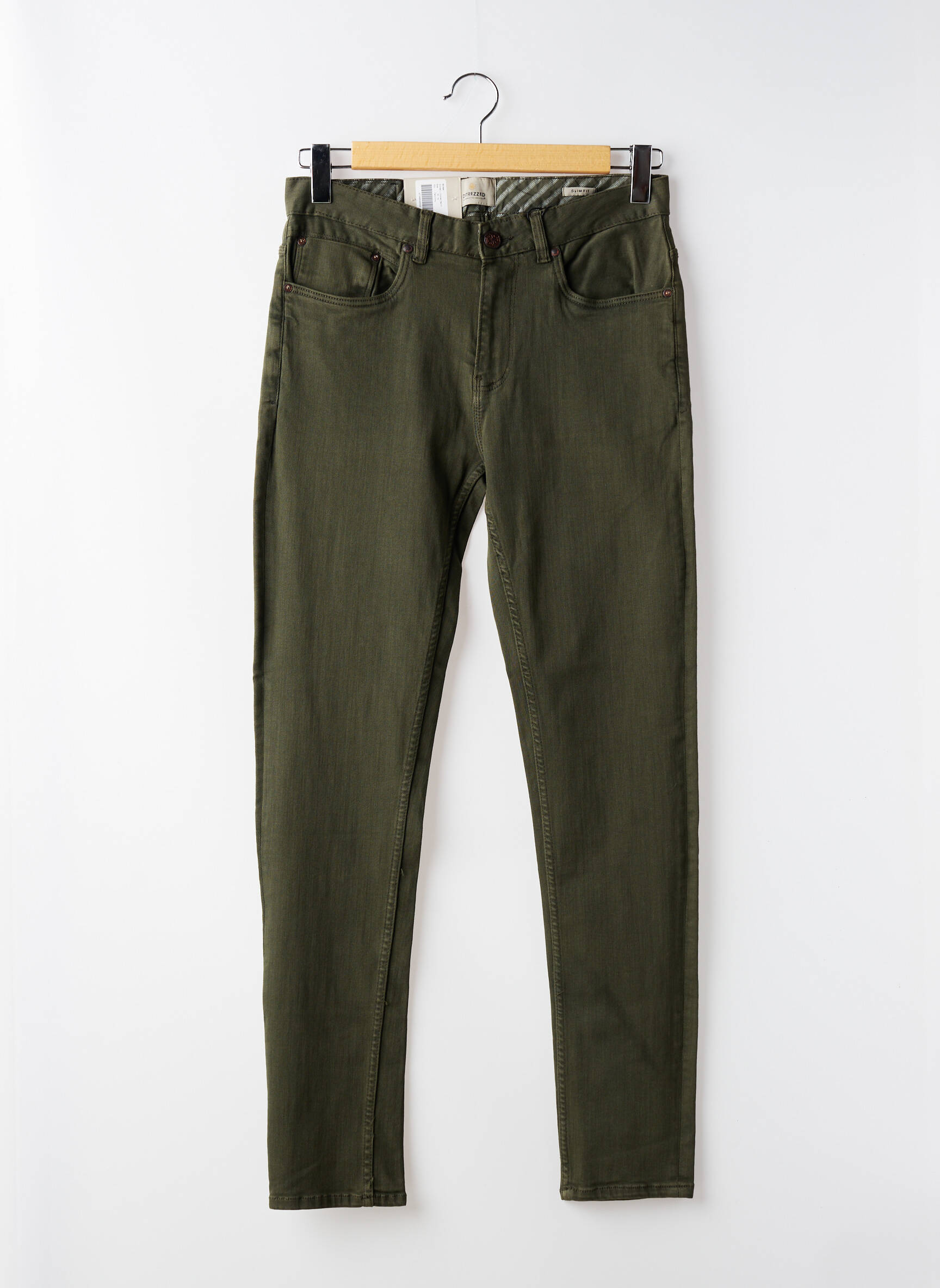 Jeans coupe slim stretch taille normale vert DSTREZZED homme