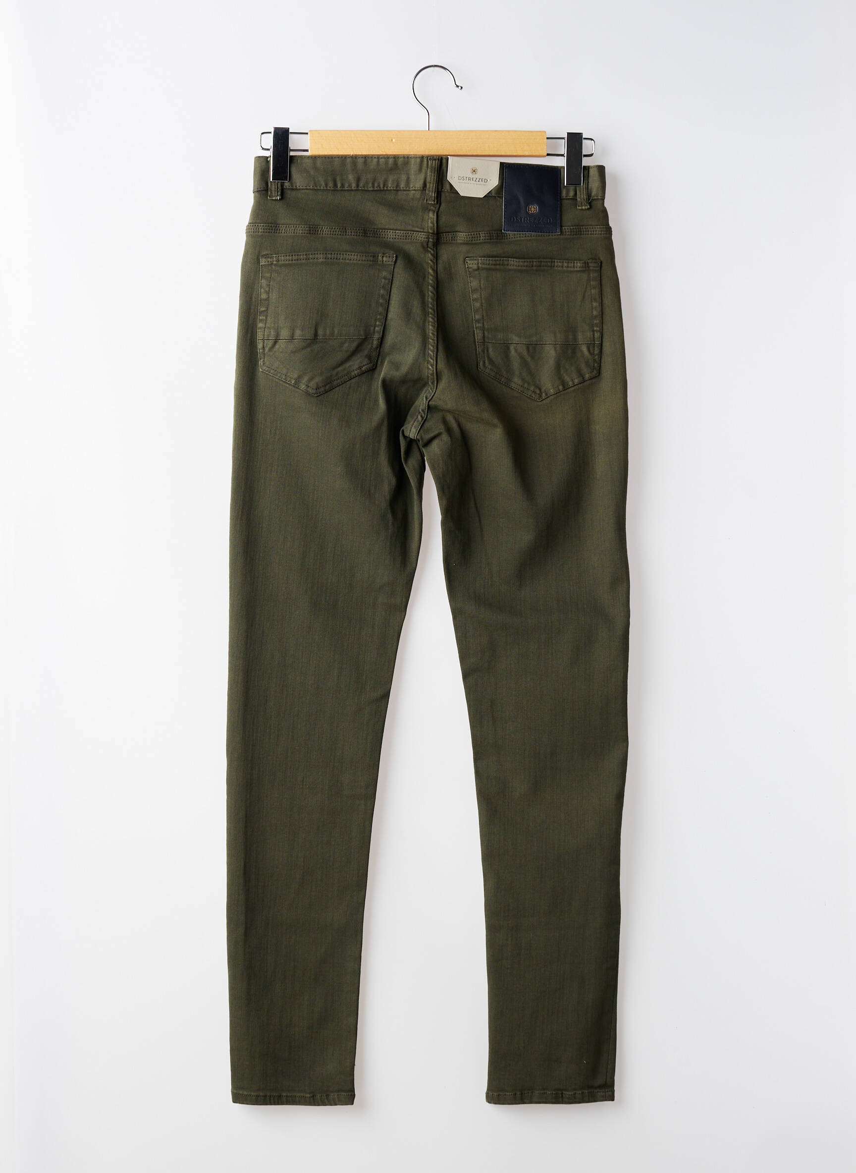 Jeans coupe slim stretch taille normale vert DSTREZZED homme
