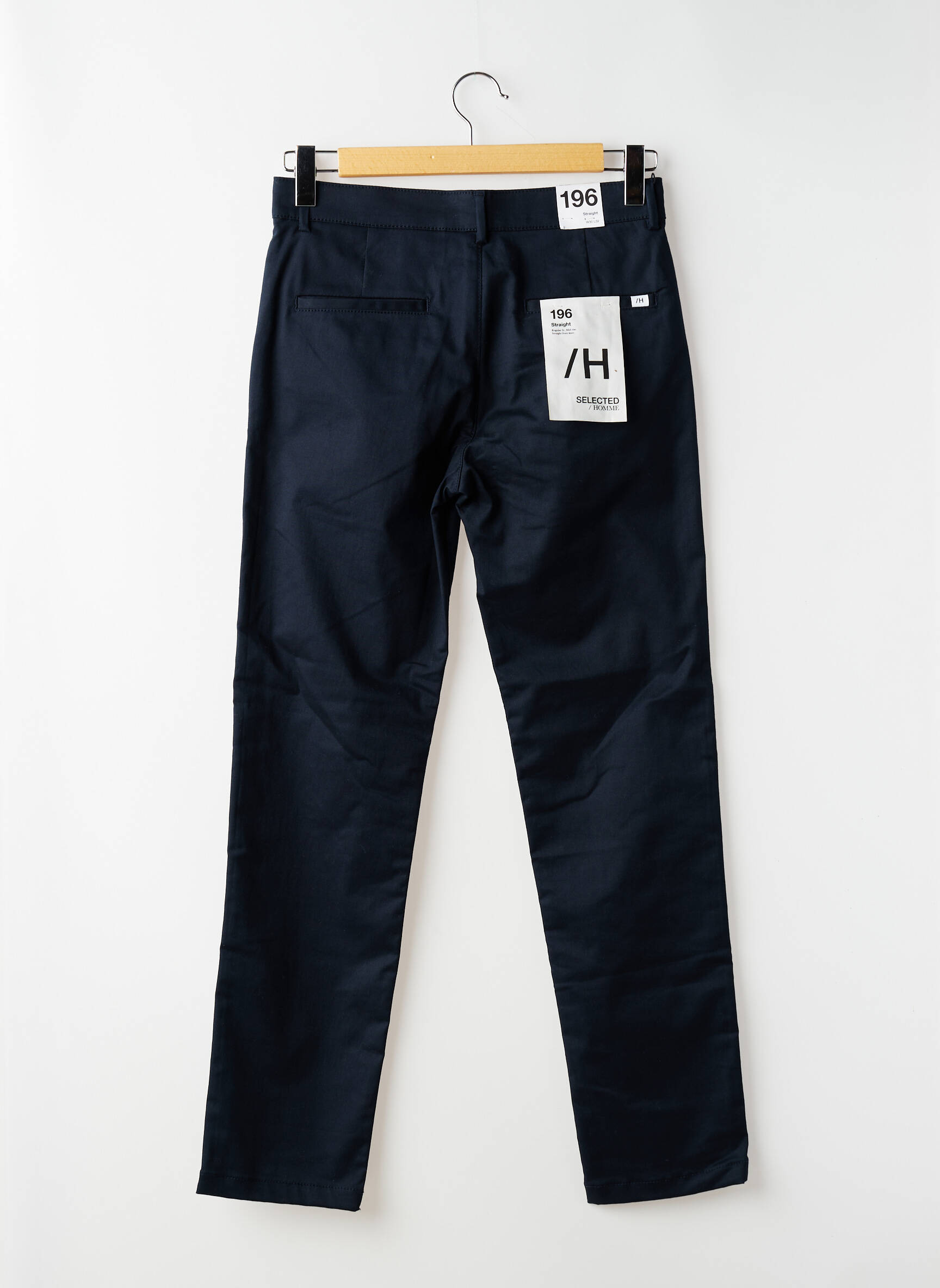 Pantalon chino bio taille normale bleu SELECTED homme
