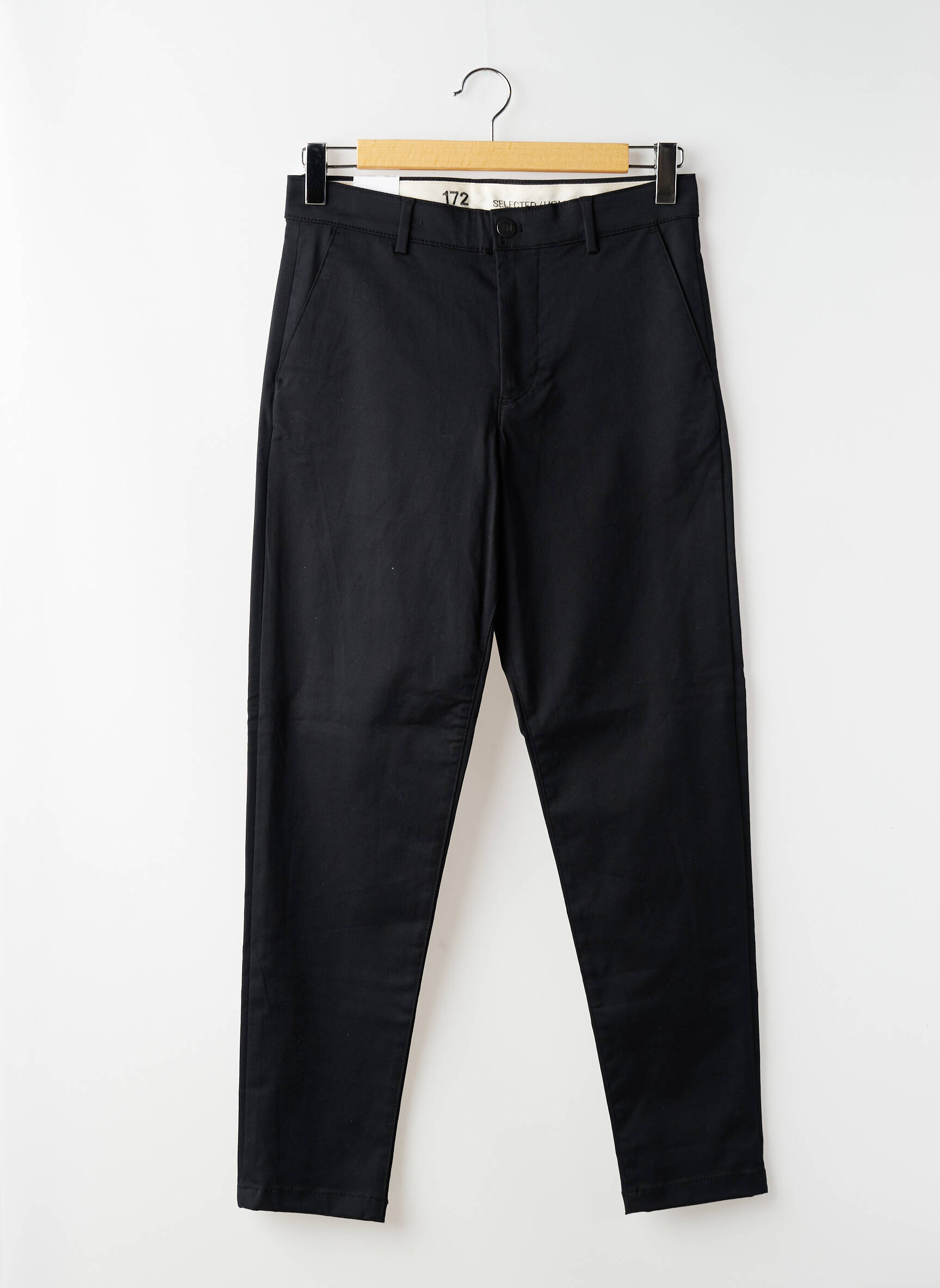 Pantalon chino bio taille normale noir SELECTED homme