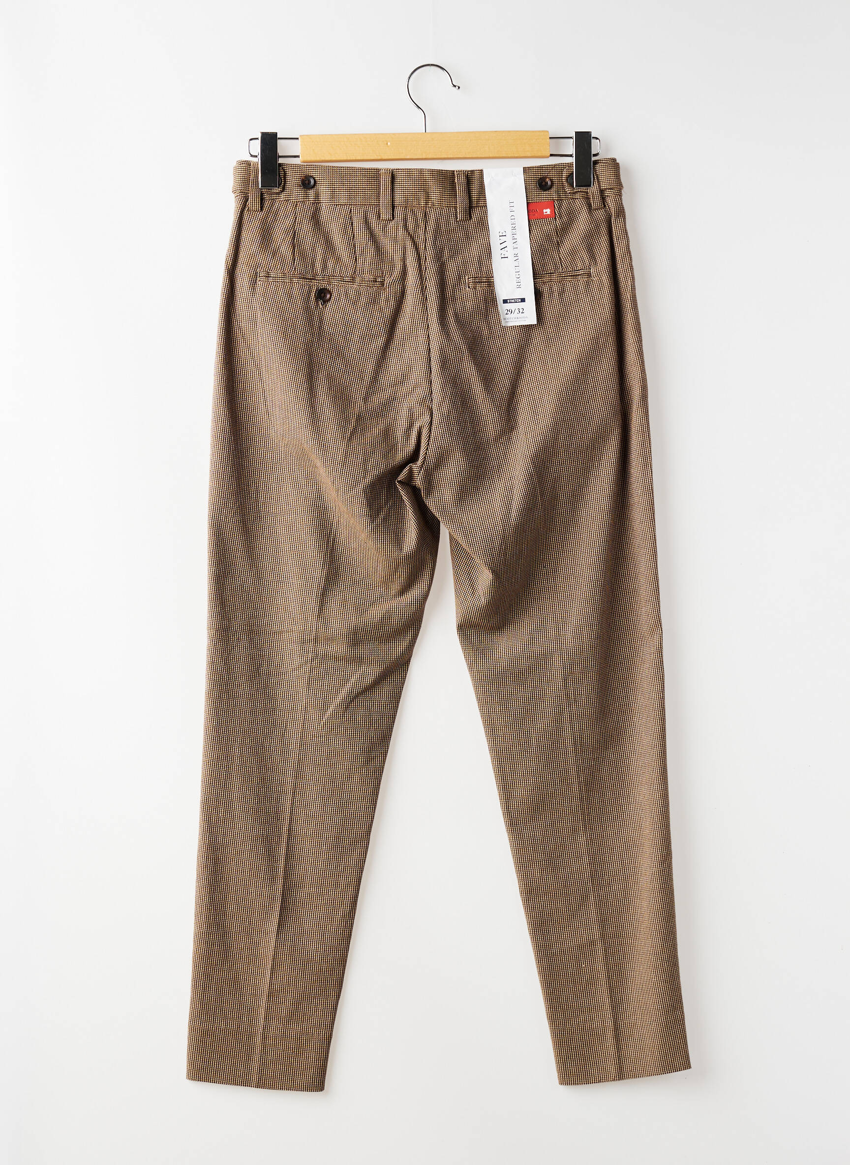 Pantalon chino tissage chiné taille normale marron SCOTCH & SODA homme