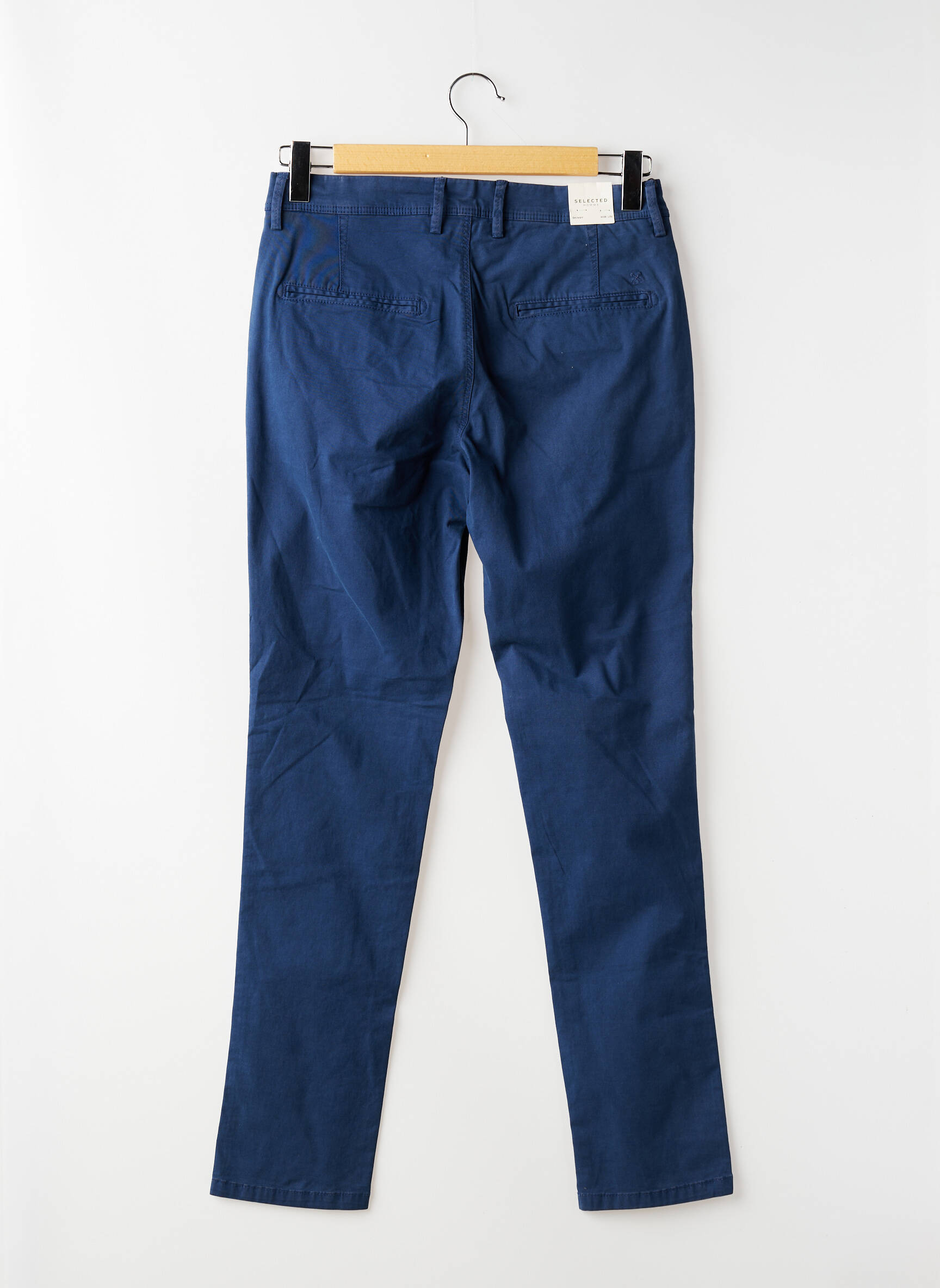 Pantalon chino stretch bleu SELECTED homme