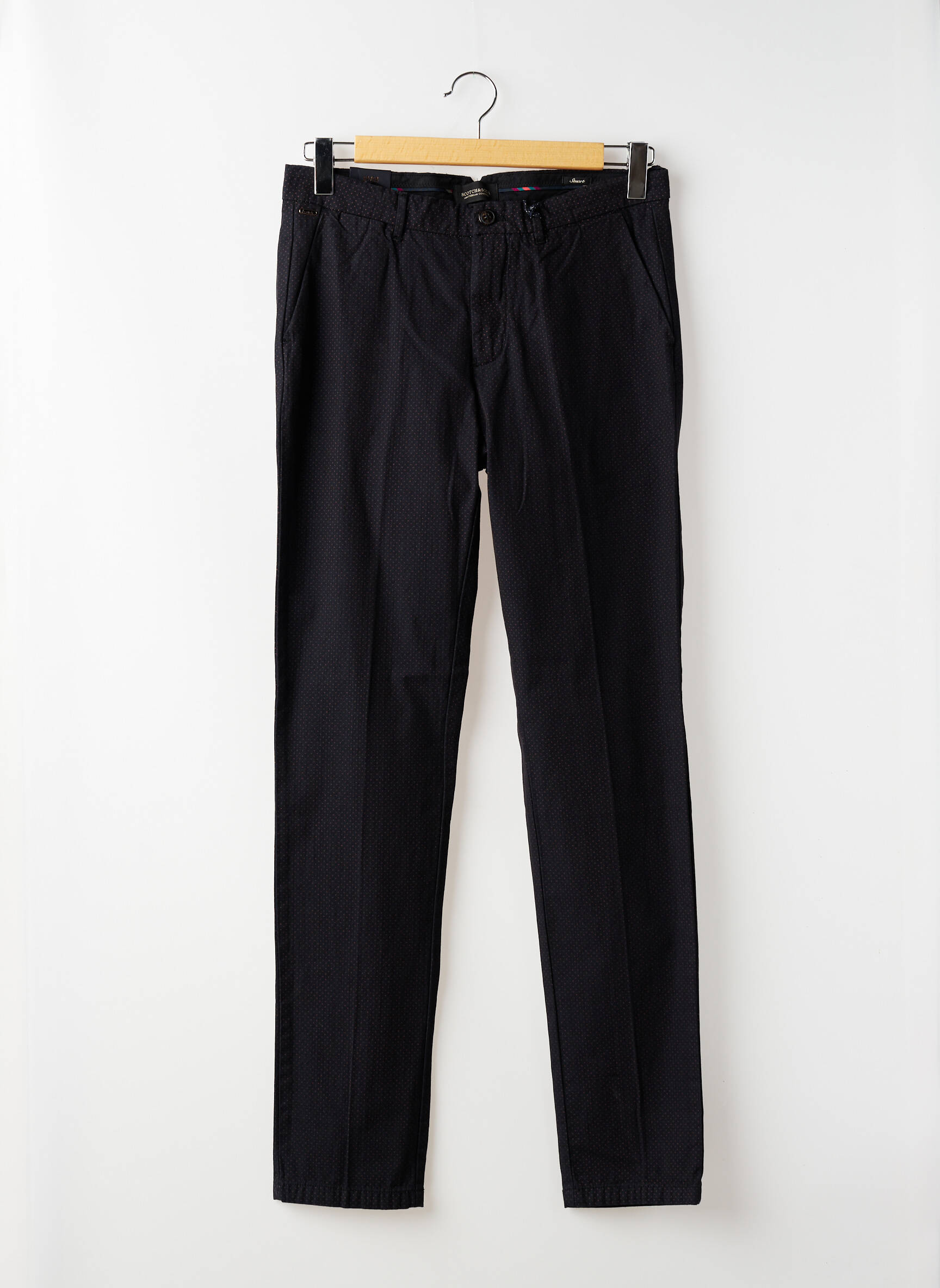 Pantalon chino tissage popeline taille basse noir SCOTCH & SODA homme
