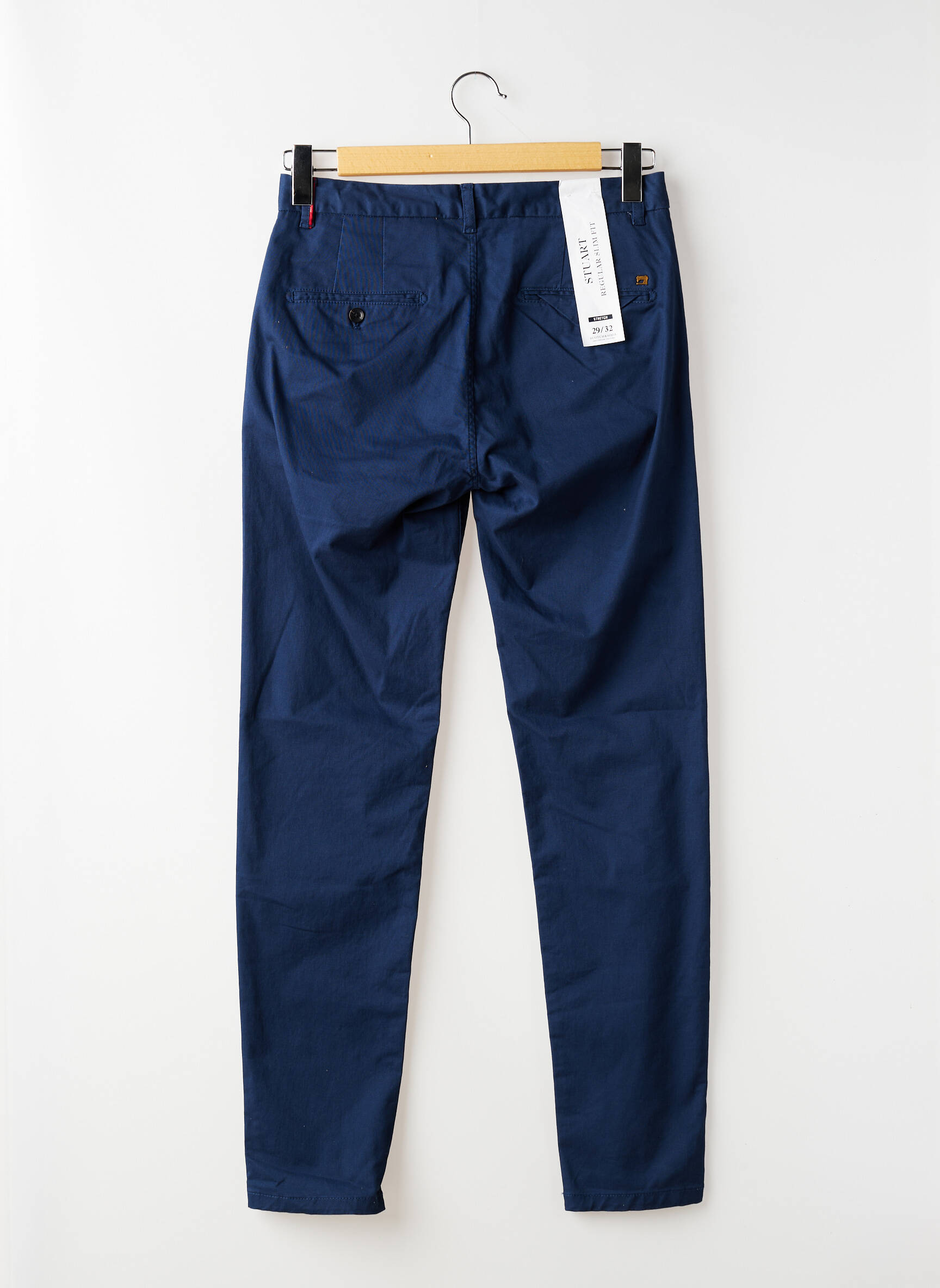 Pantalon chino tissage popeline taille normale bleu SCOTCH & SODA homme