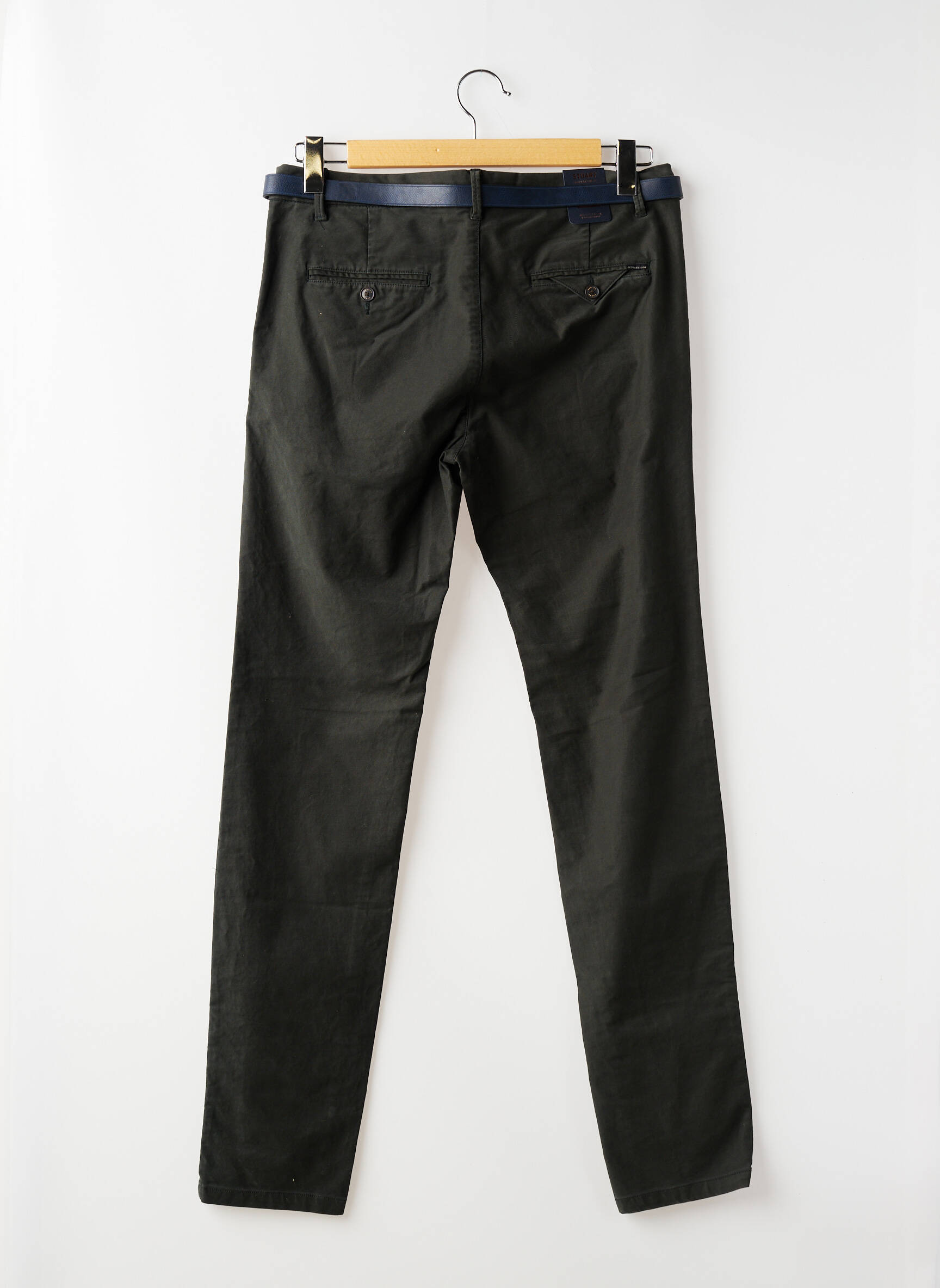 Pantalon chino tissage popeline taille normale vert SCOTCH & SODA homme