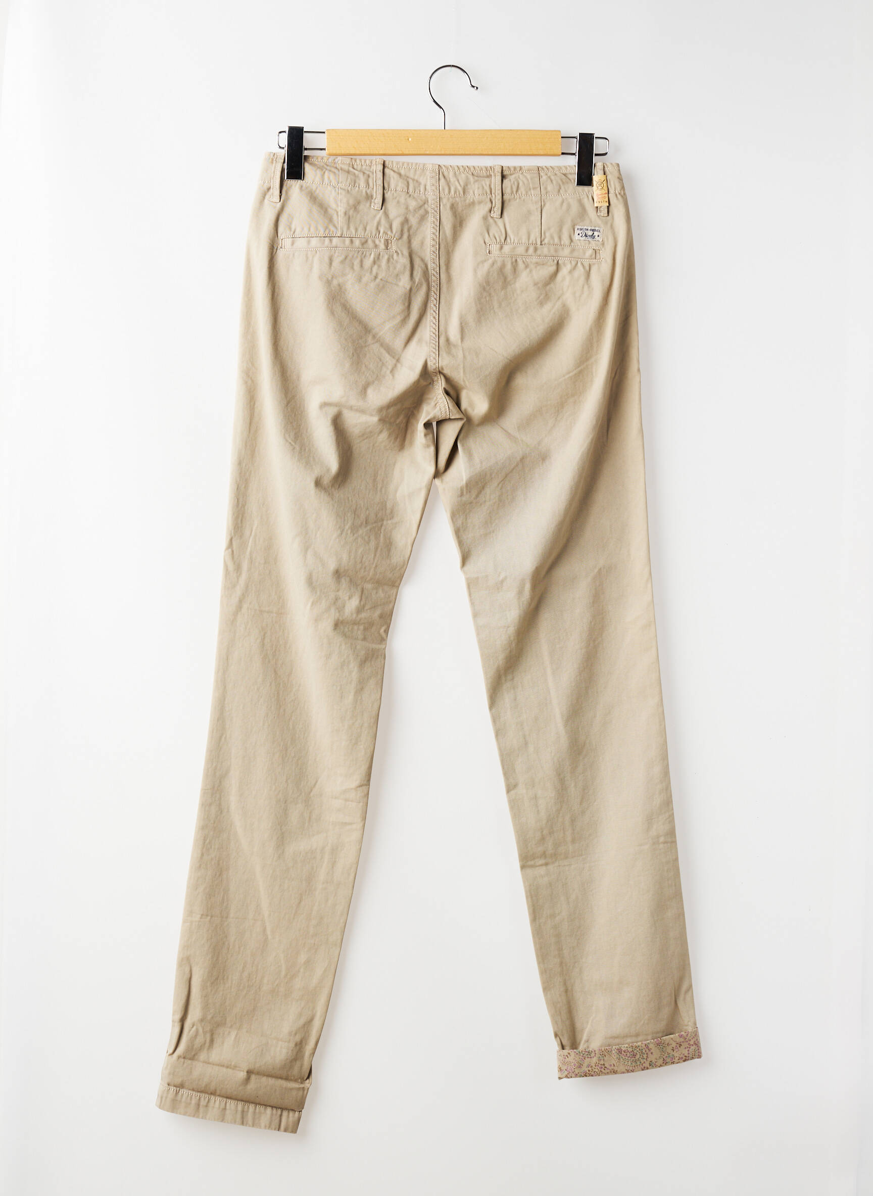 Pantalon chino tissage popeline taille normale beige R95TH homme