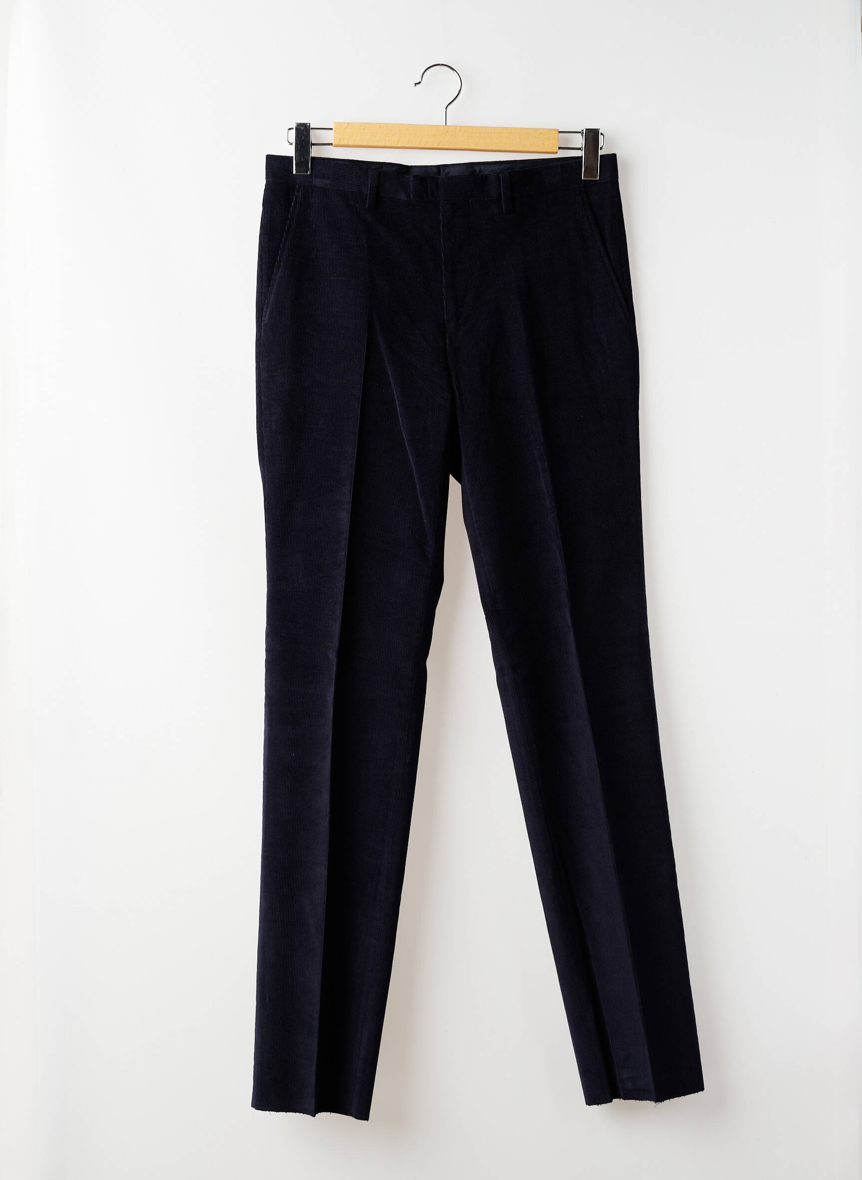Pantalon chino fermeture zippée sous rabat avec crochet taille normale bleu KENZO homme
