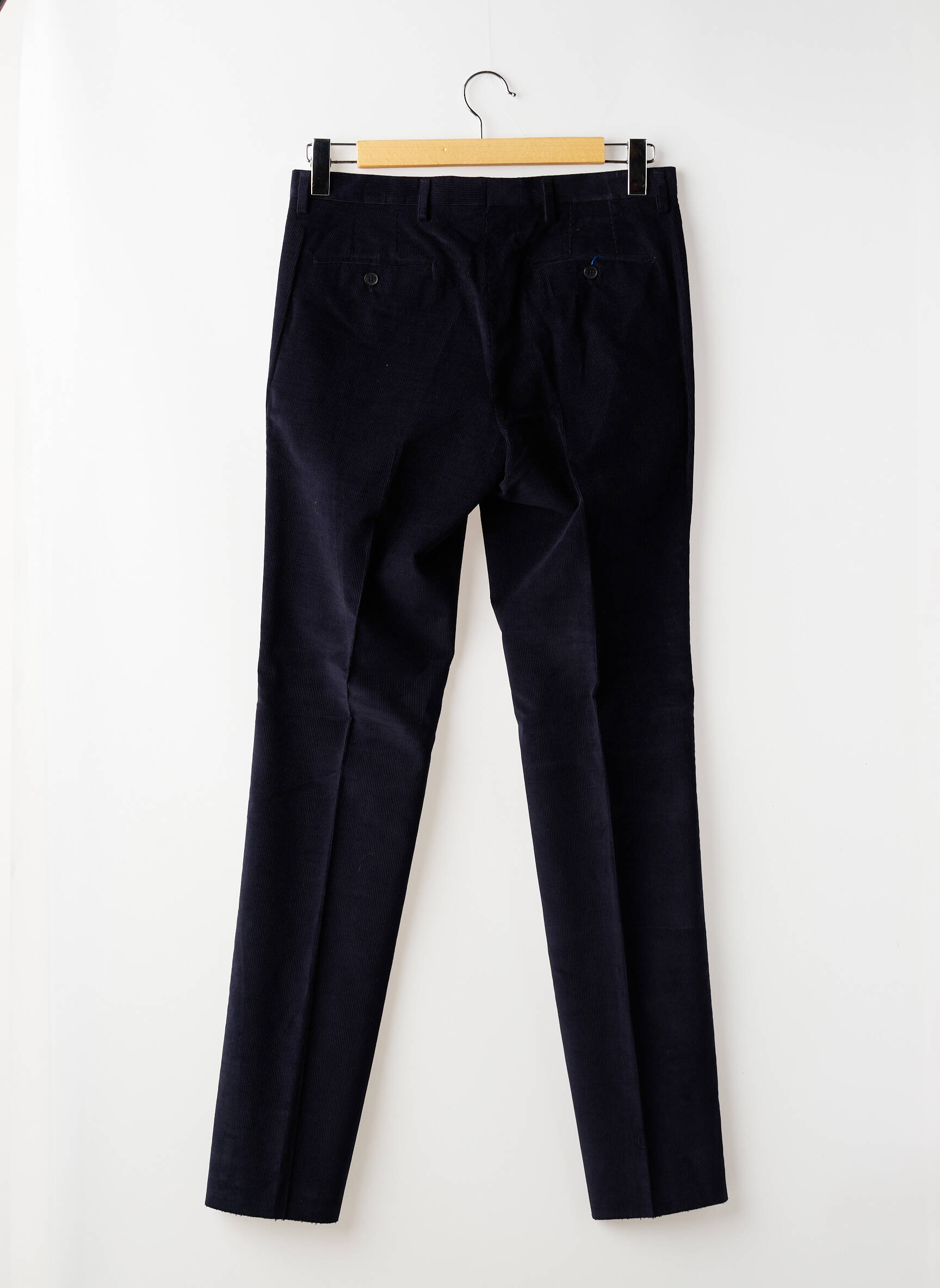 Pantalon chino fermeture zippée sous rabat avec crochet taille normale bleu KENZO homme