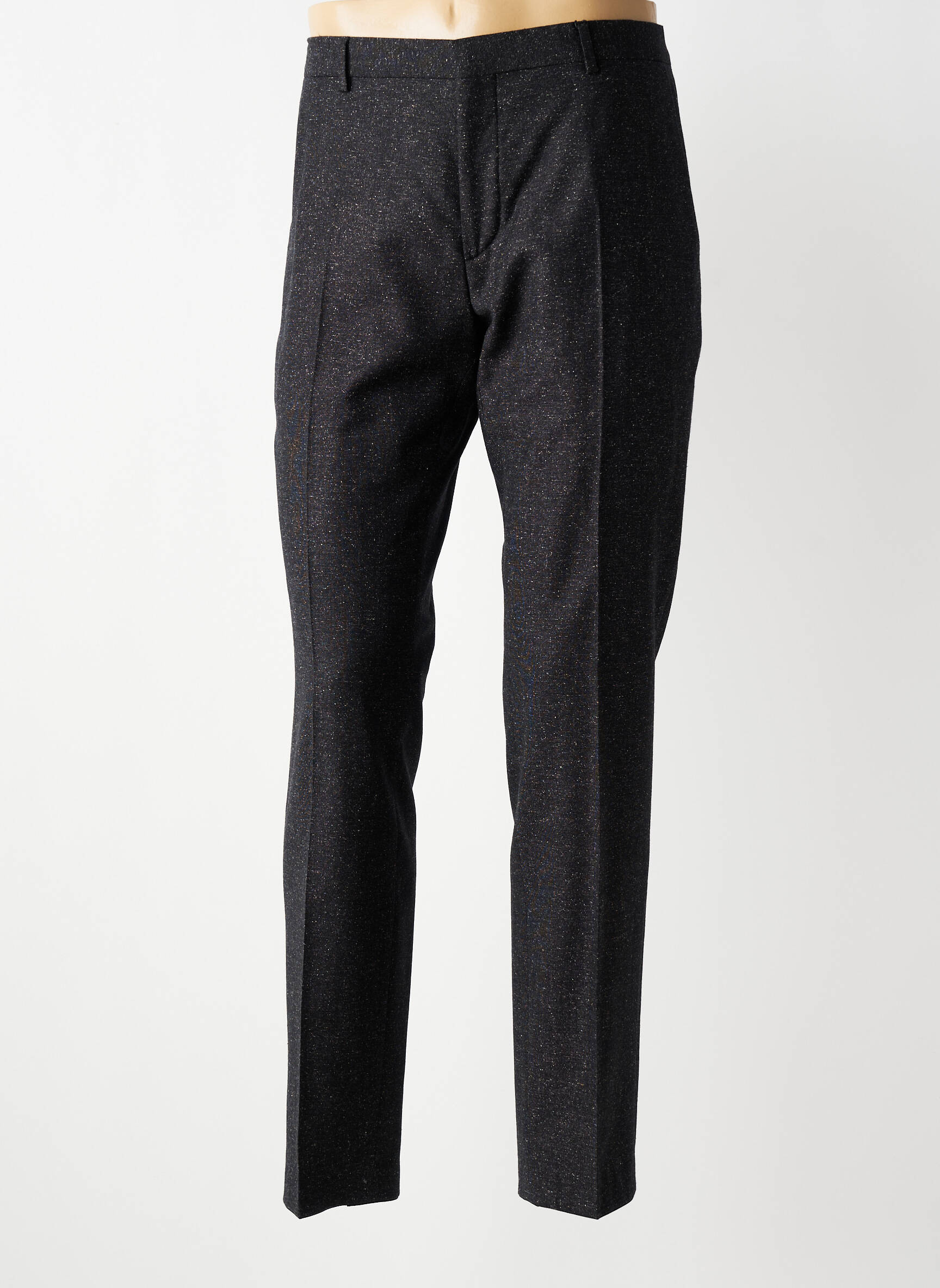 Pantalon chino fermeture zippée sous rabat avec crochet taille normale gris CALVIN KLEIN homme