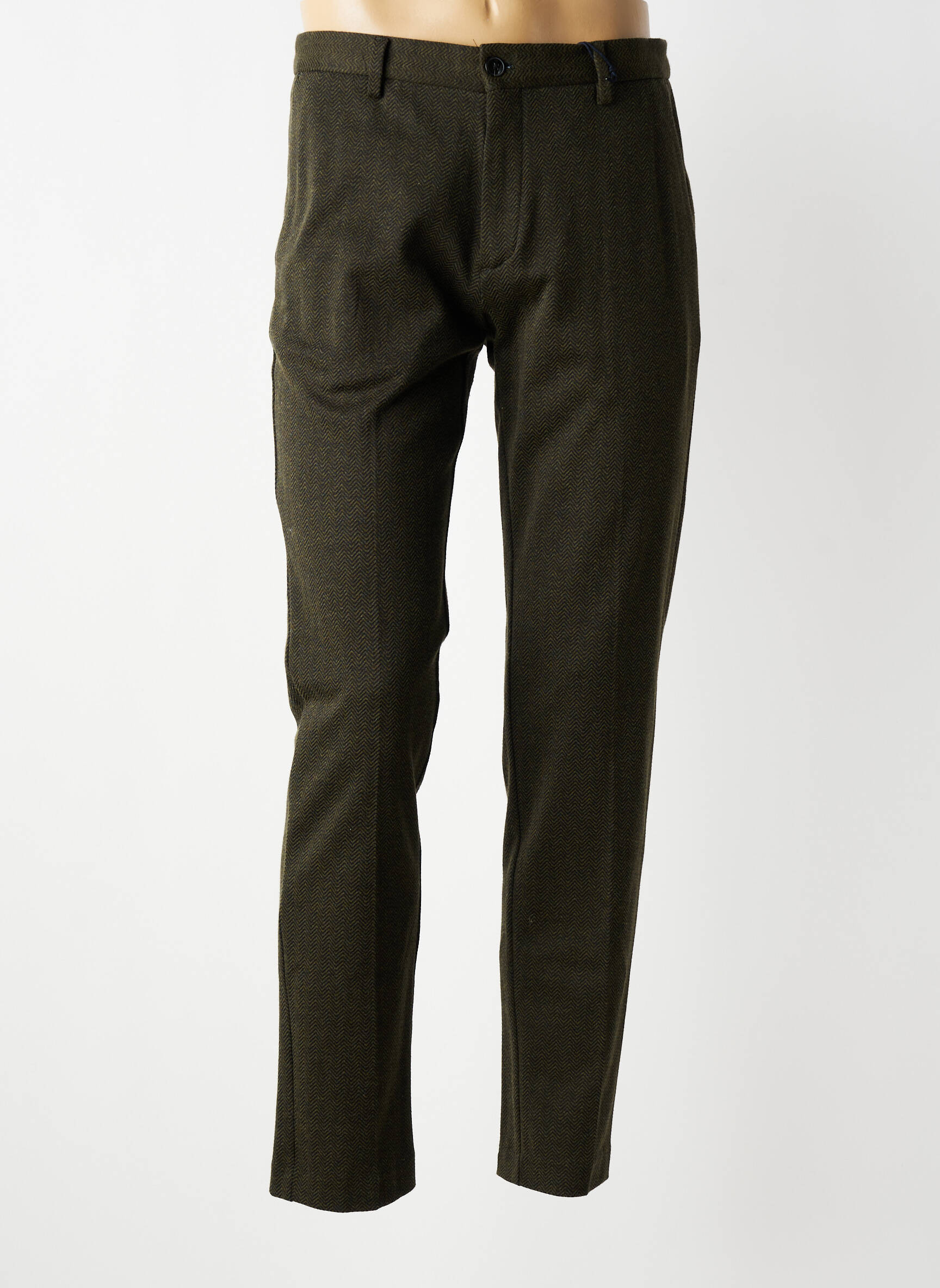 Pantalon chino tissage chiné taille normale vert SCOTCH & SODA homme