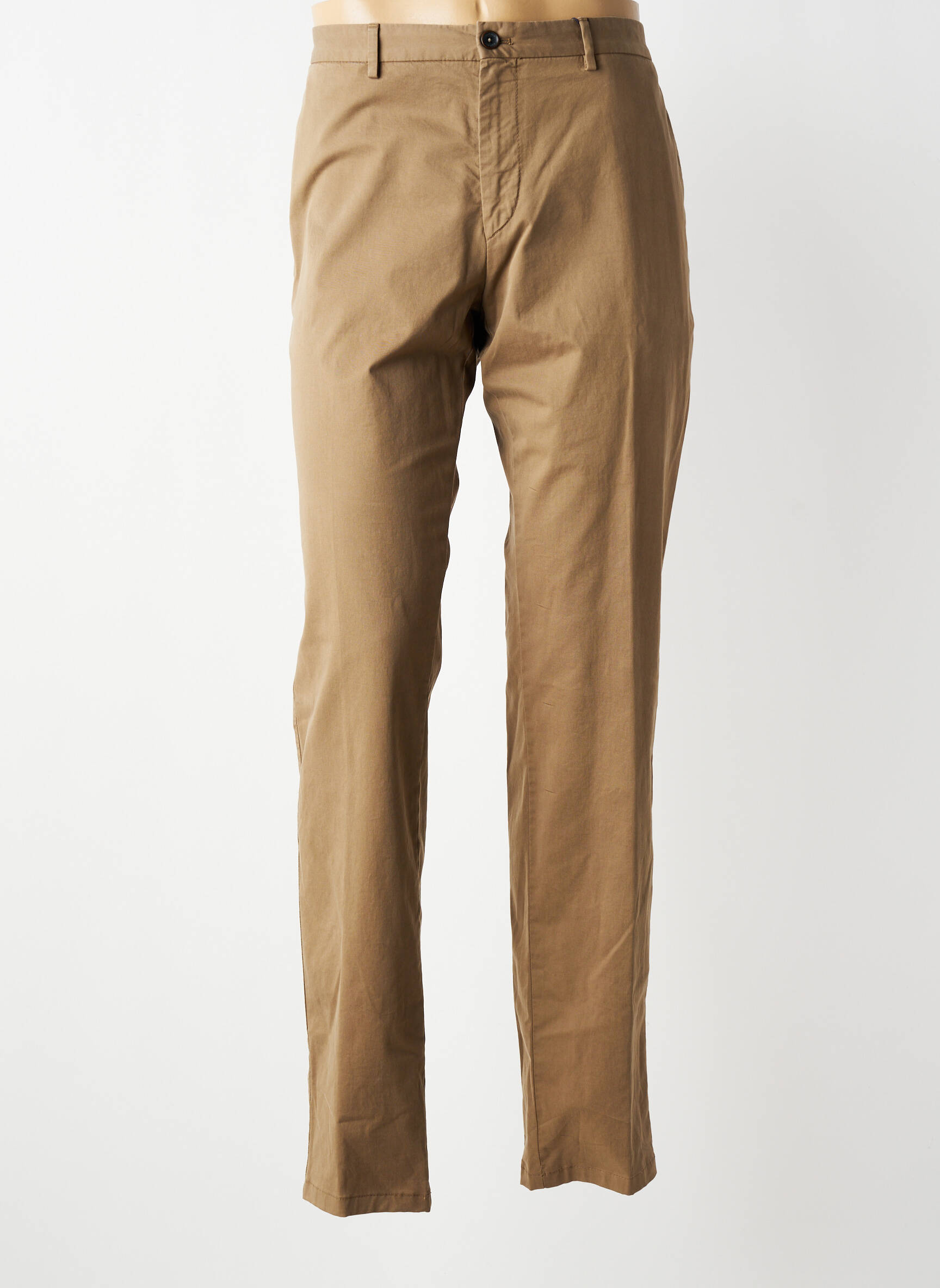 Pantalon chino tissage popeline taille normale marron TOMMY HILFIGER homme