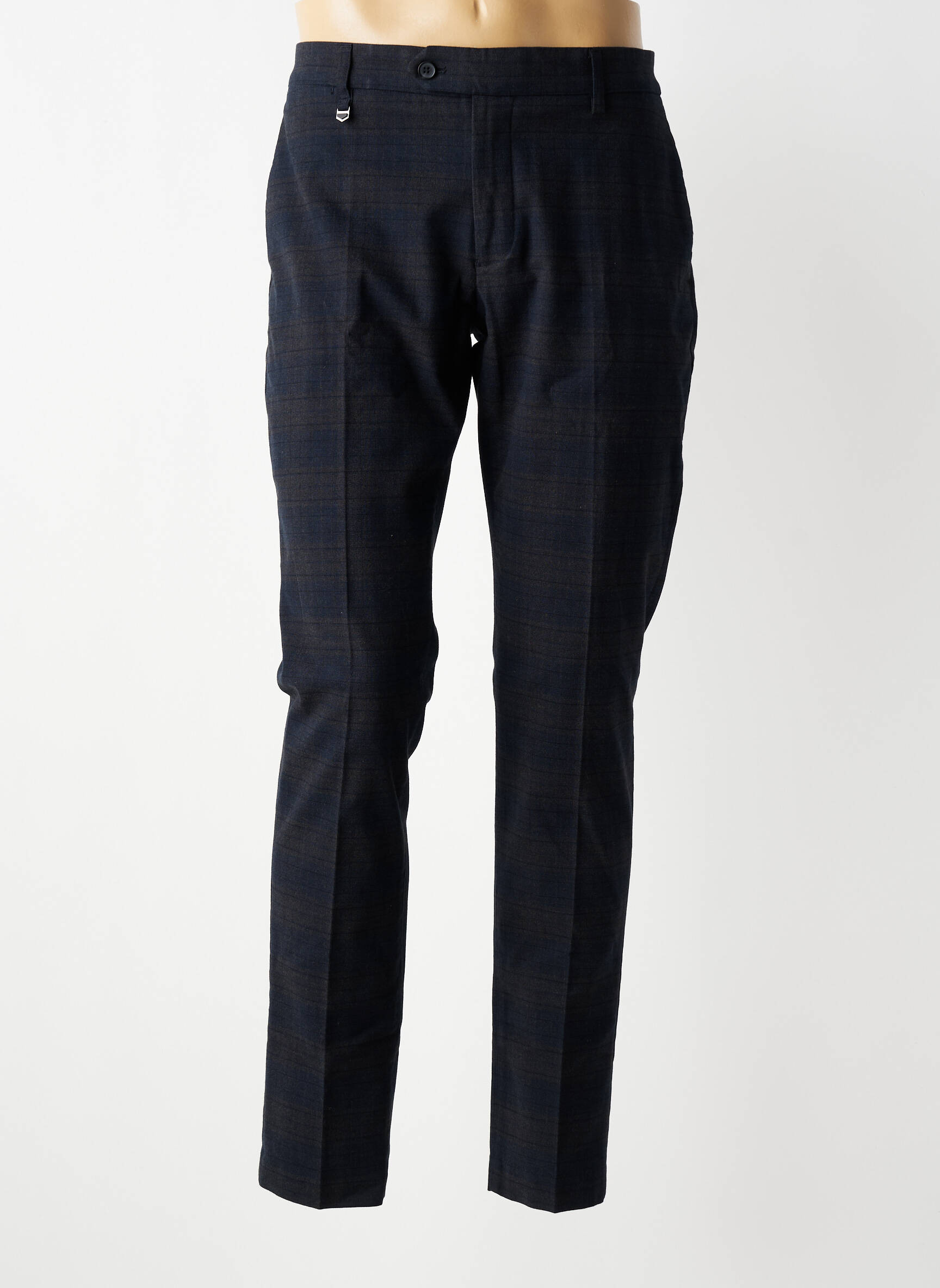 Pantalon chino fermeture zippée sous rabat avec crochet taille normale bleu ANTONY MORATO homme