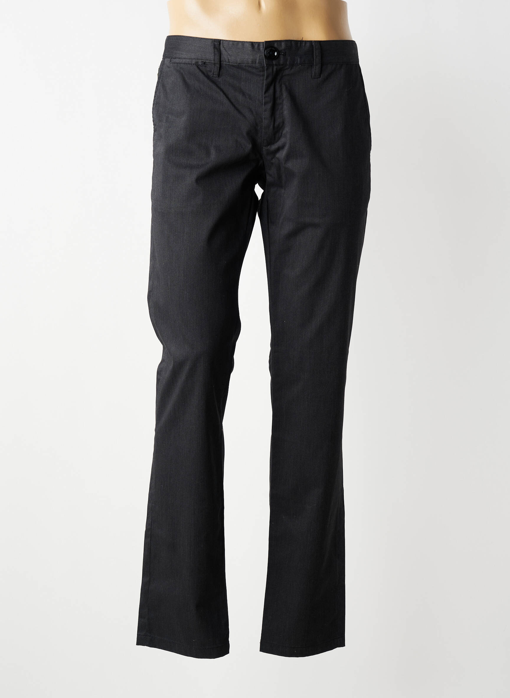 Pantalon droit tissage chiné taille normale gris ARMANI homme