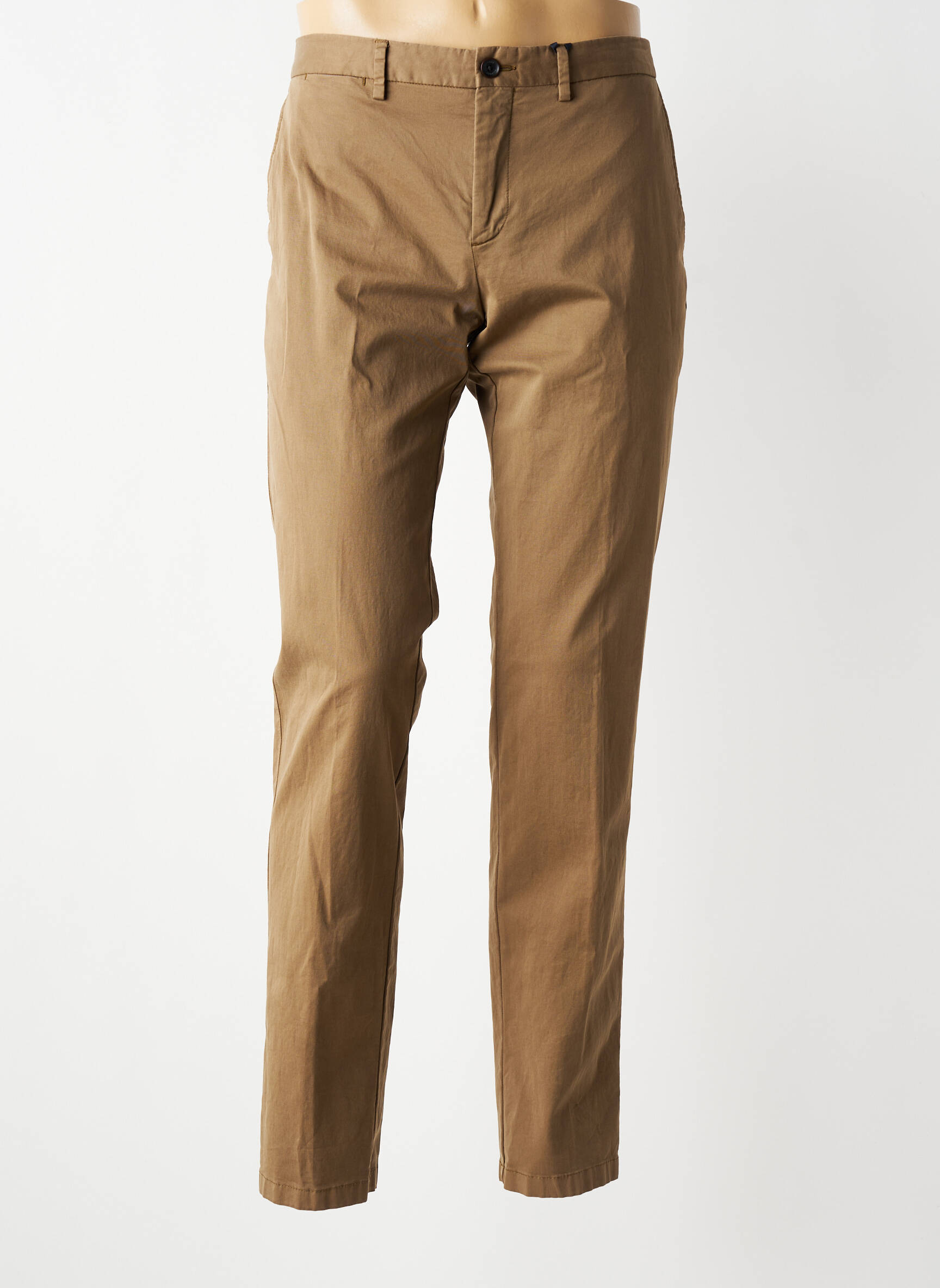 Pantalon chino stretch taille normale marron TOMMY HILFIGER homme