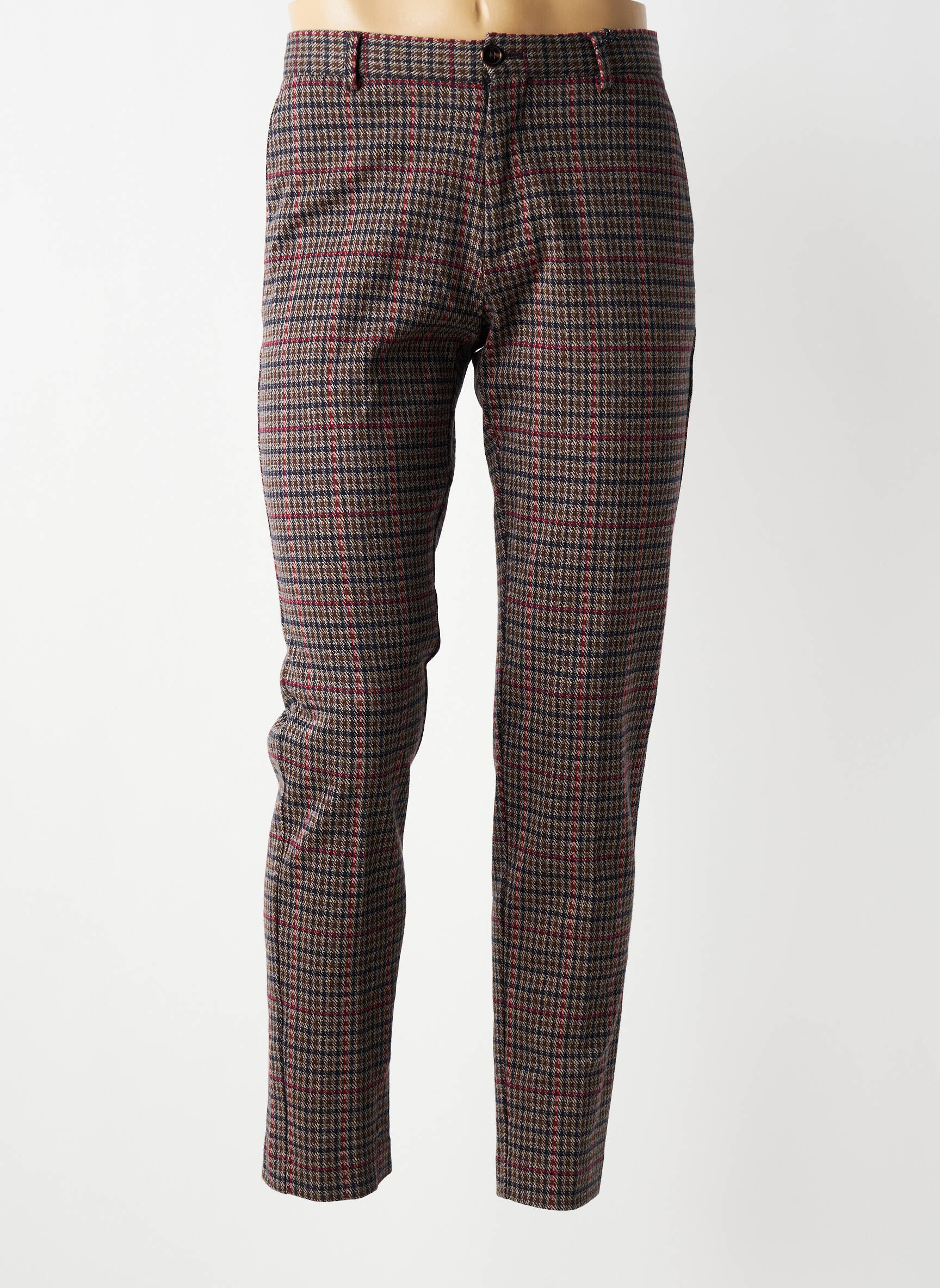 Pantalon chino tissage chiné taille normale marron SCOTCH & SODA homme