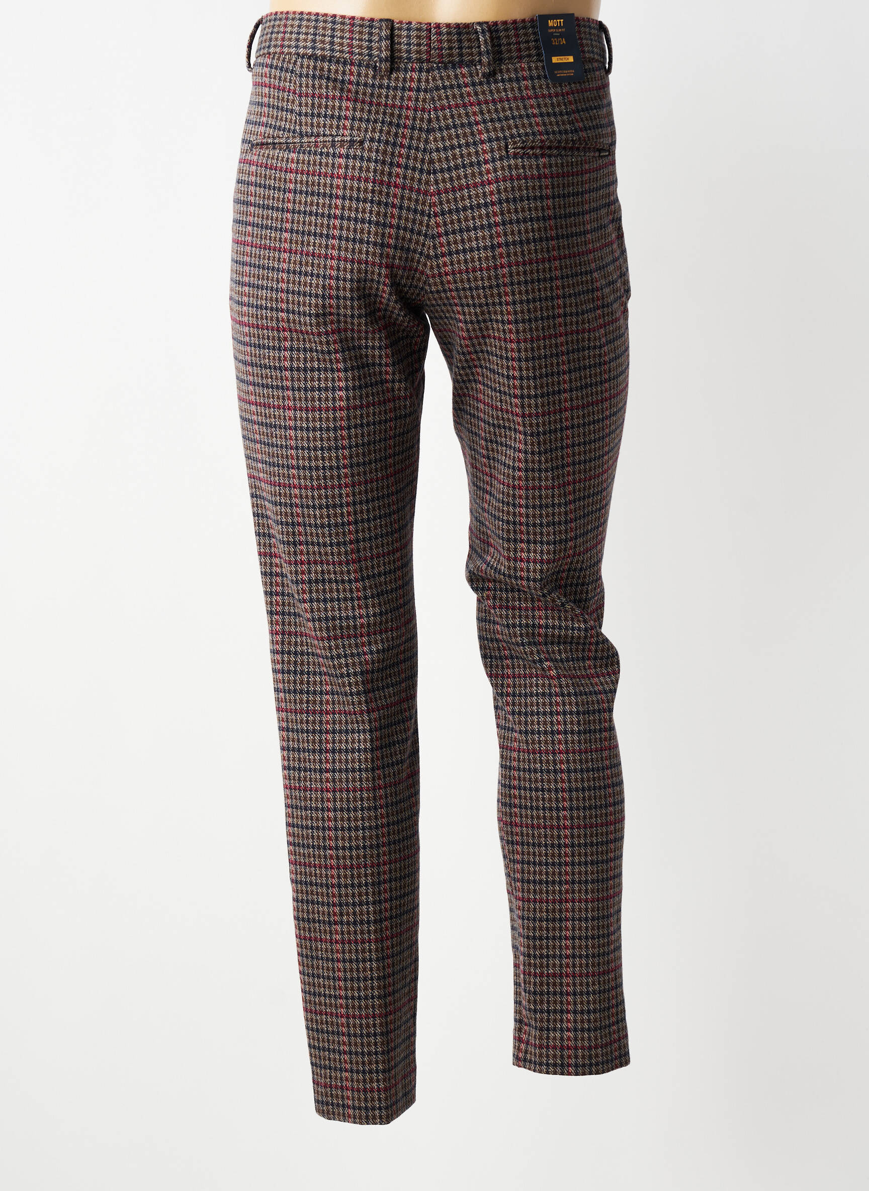 Pantalon chino tissage chiné taille normale marron SCOTCH & SODA homme