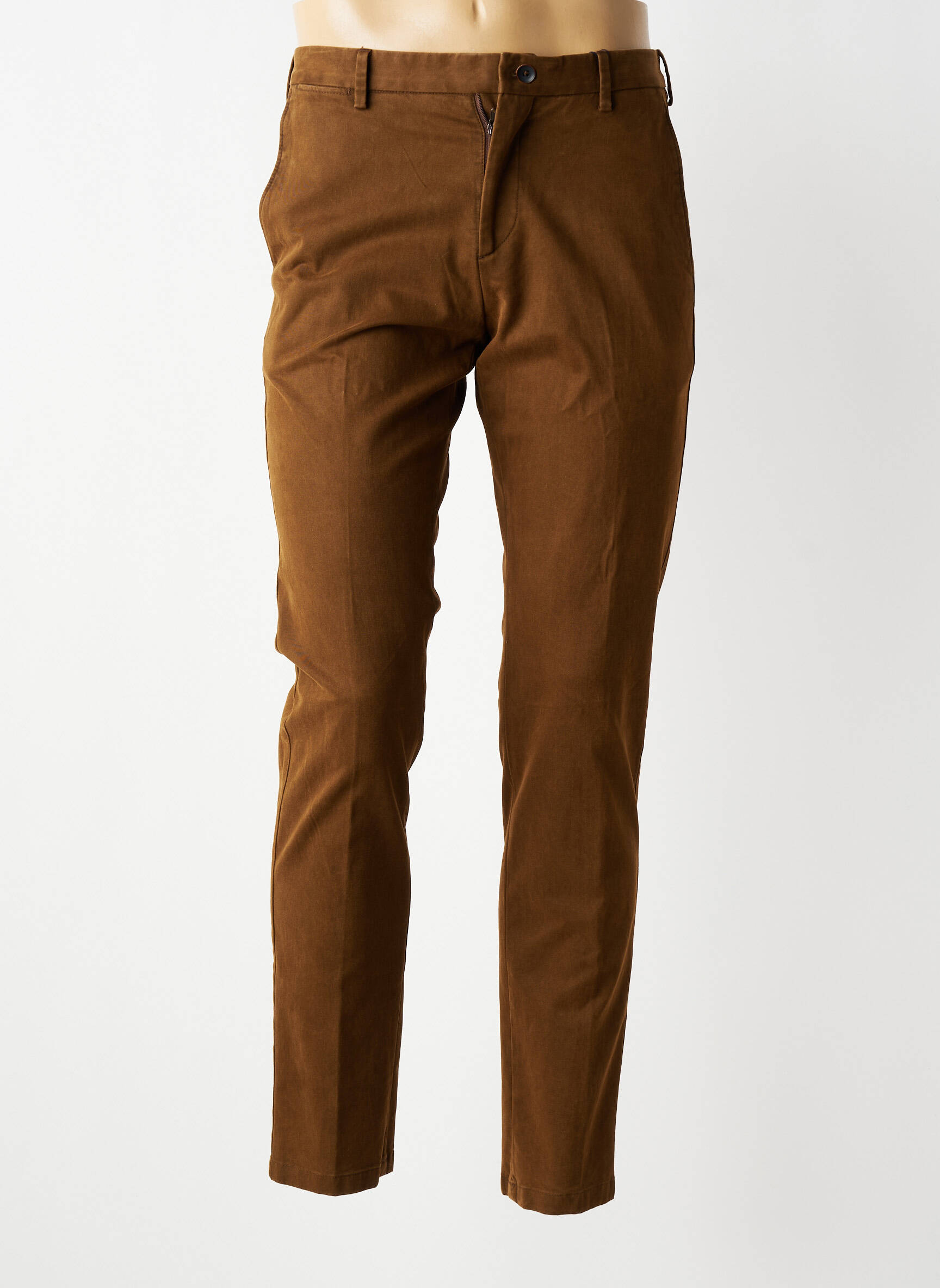 Pantalon chino stretch taille normale marron TOMMY HILFIGER homme