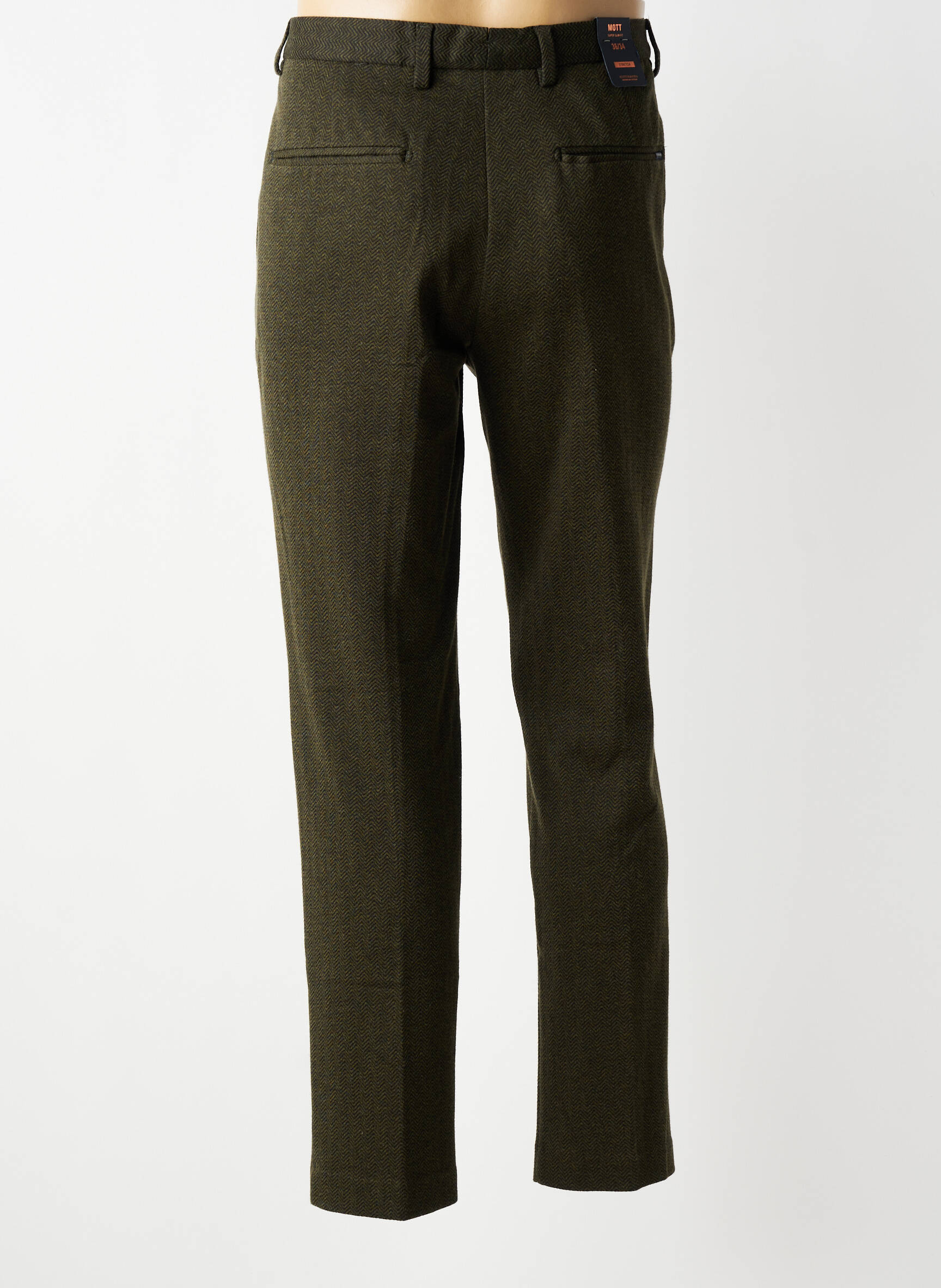Pantalon chino tissage chiné taille normale vert SCOTCH & SODA homme