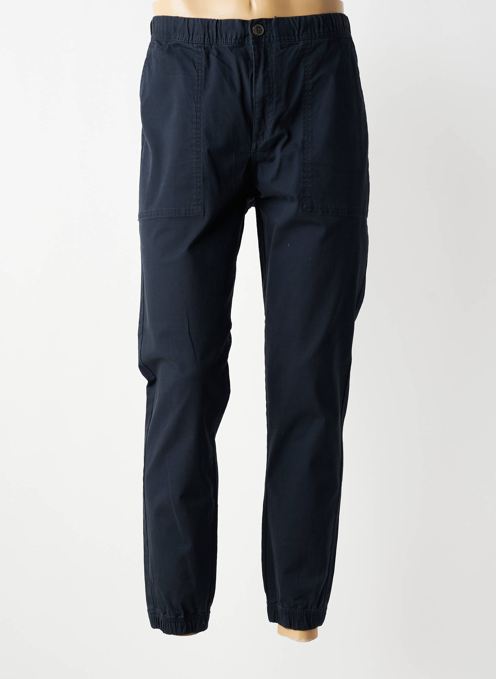 Pantalon droit tissage popeline taille normale bleu SELECTED homme