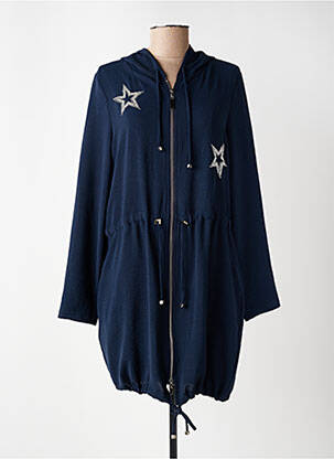Veste casual col rond bleu FRANK LYMAN femme