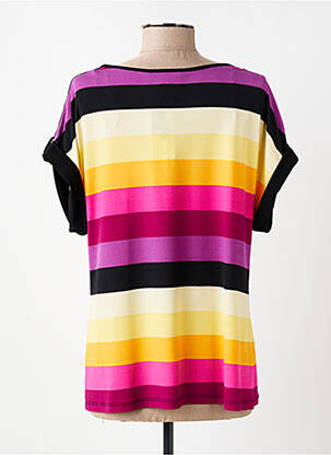 T-shirt stretch manches courtes violet FRANK LYMAN femme