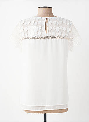 Top coupe fluide manches courtes blanc FRED SABATIER femme