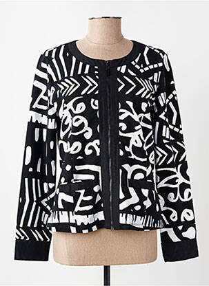 Veste casual col rond noir DOLCEZZA femme