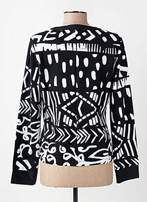 Veste casual col rond noir DOLCEZZA femme