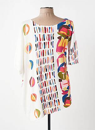 Pull tunique stretch manches courtes rouge JEI'S BY LETIZIA DENARO femme