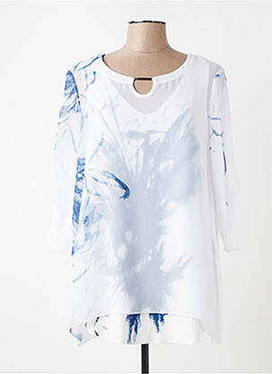 Tunique manches longues imprimé fantaisie blanc PICADILLY femme