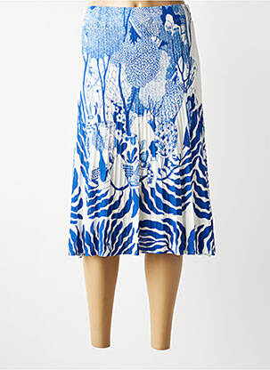Jupe mi-longue stretch bleu JEI'S BY LETIZIA DENARO femme