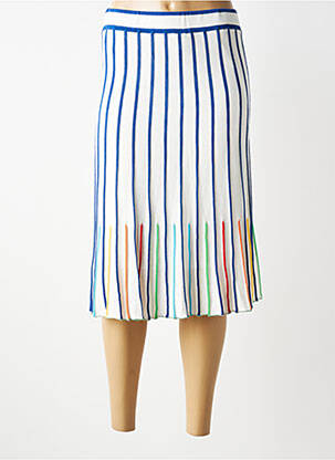 Jupe mi-longue stretch bleu JEI'S BY LETIZIA DENARO femme