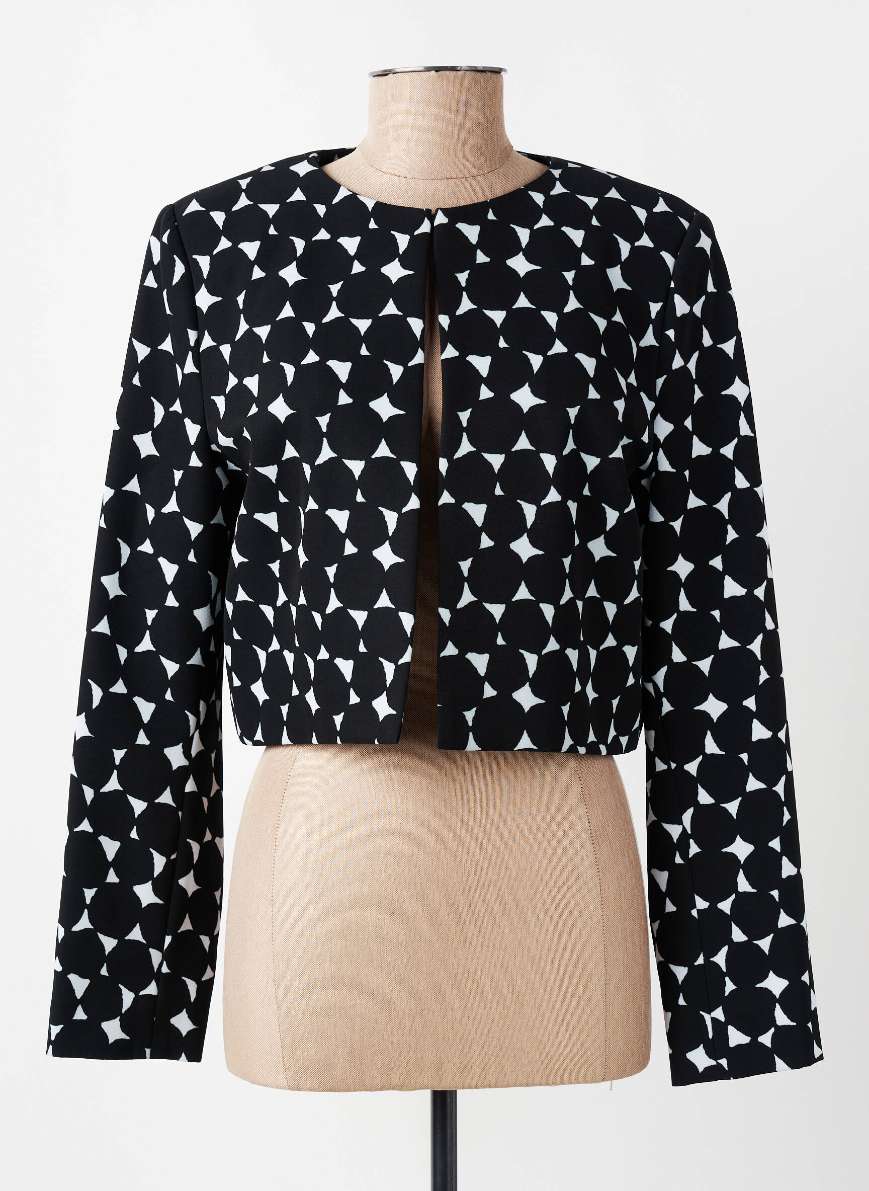 Veste chic col rond noir MICHAELA LOUISA femme