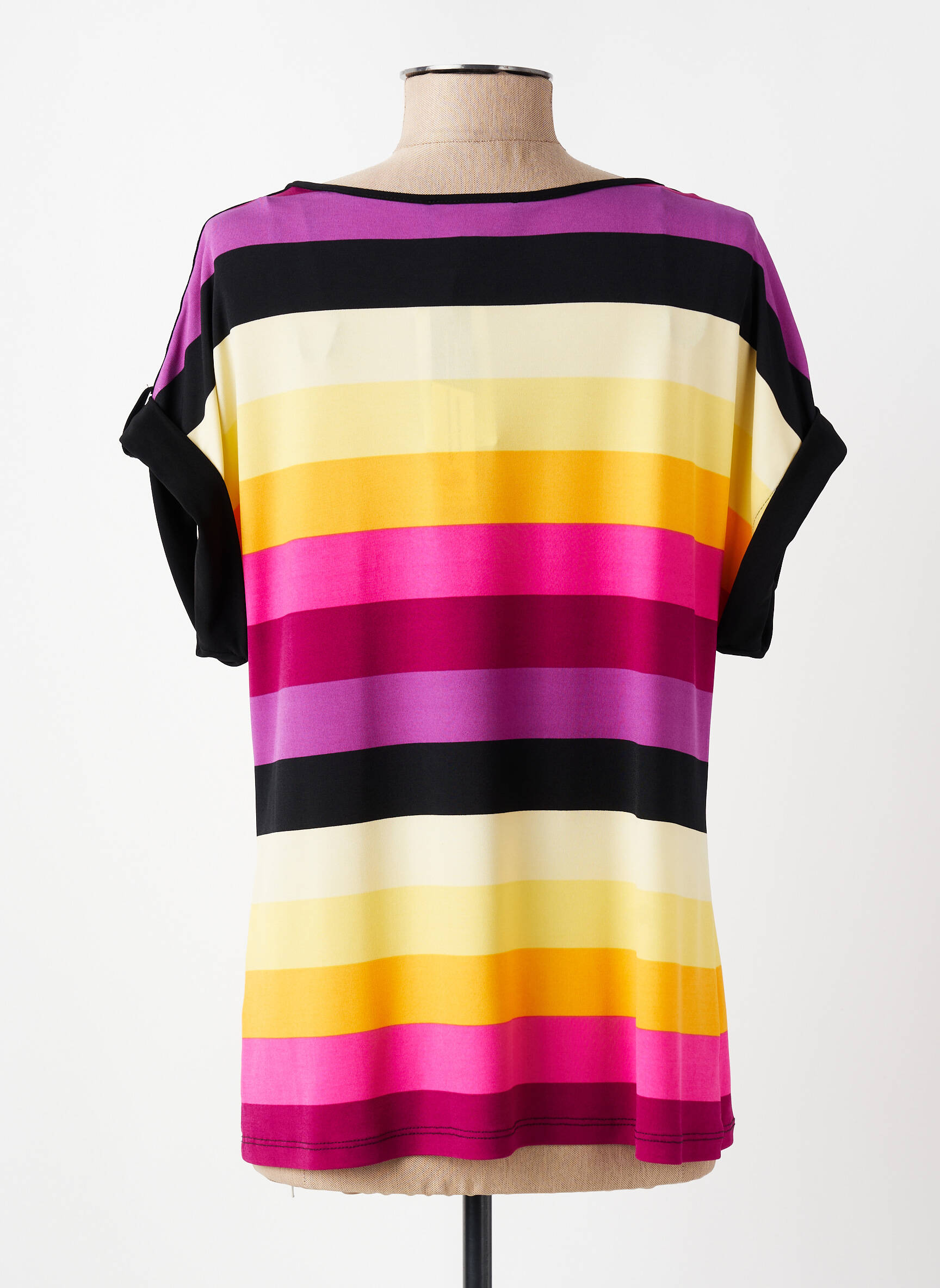 T-shirt stretch manches courtes violet FRANK LYMAN femme