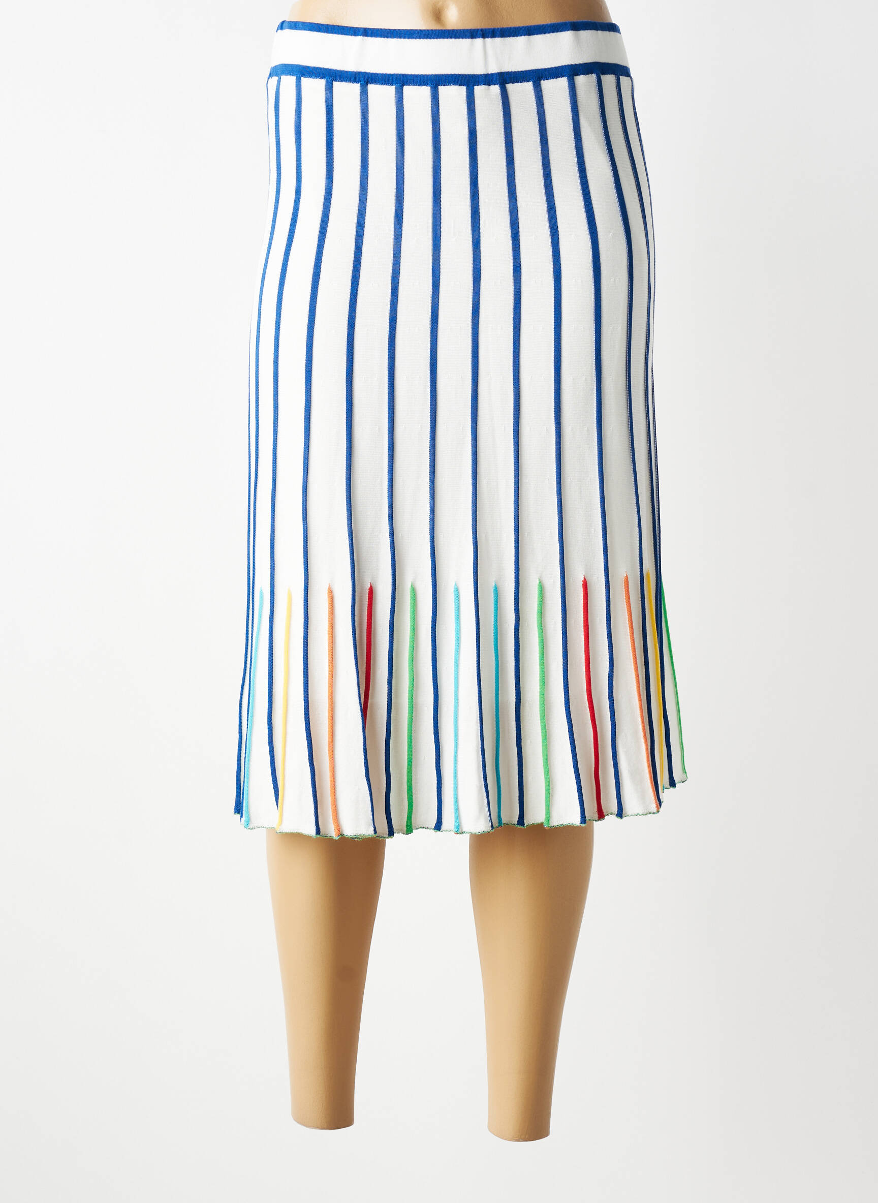 Jupe mi-longue stretch bleu JEI'S BY LETIZIA DENARO femme