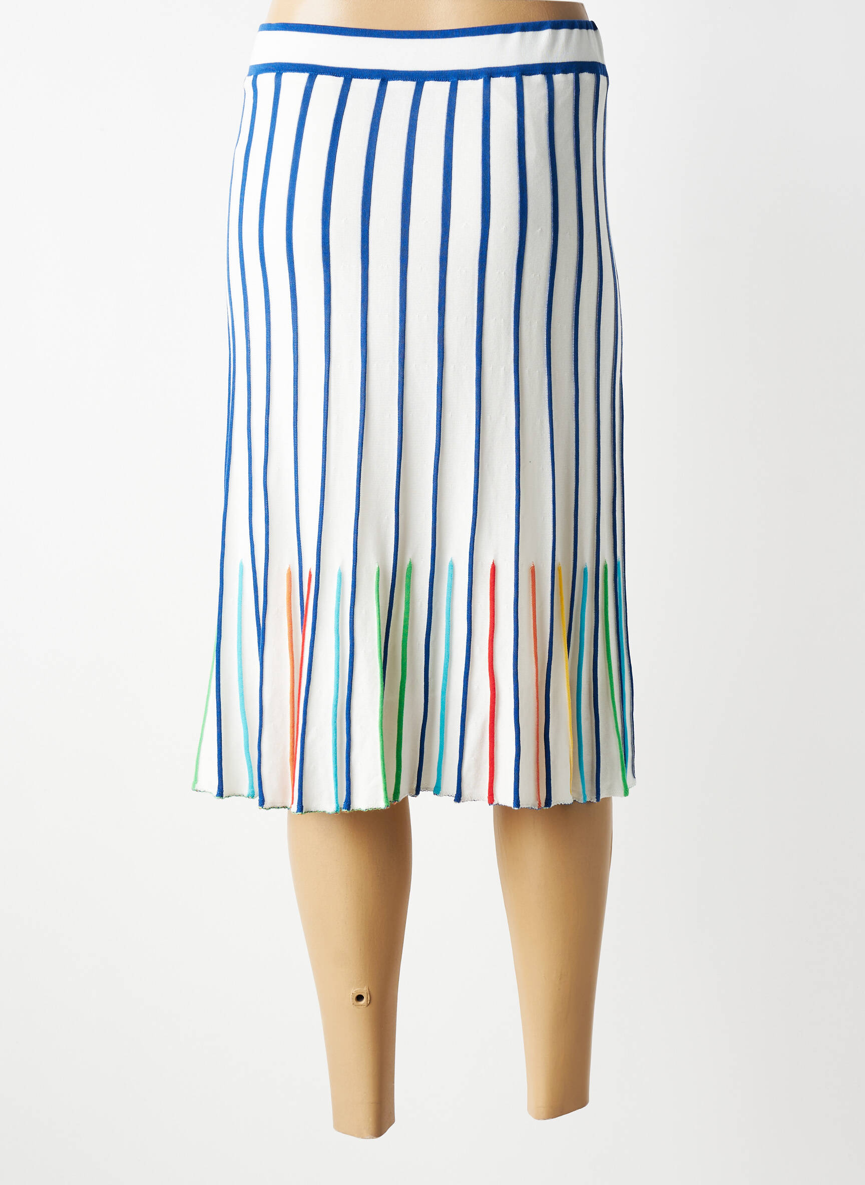 Jupe mi-longue stretch bleu JEI'S BY LETIZIA DENARO femme