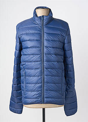 Doudoune manches longues sans capuche bleu SOLID homme