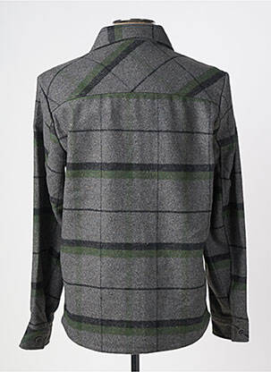 Veste casual fermeture boutonnée sur le devant gris SOLID homme