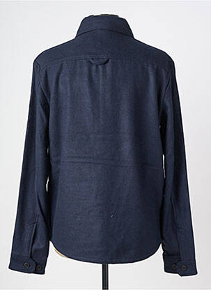 Veste casual fermeture boutonnée sur le devant bleu SOLID homme